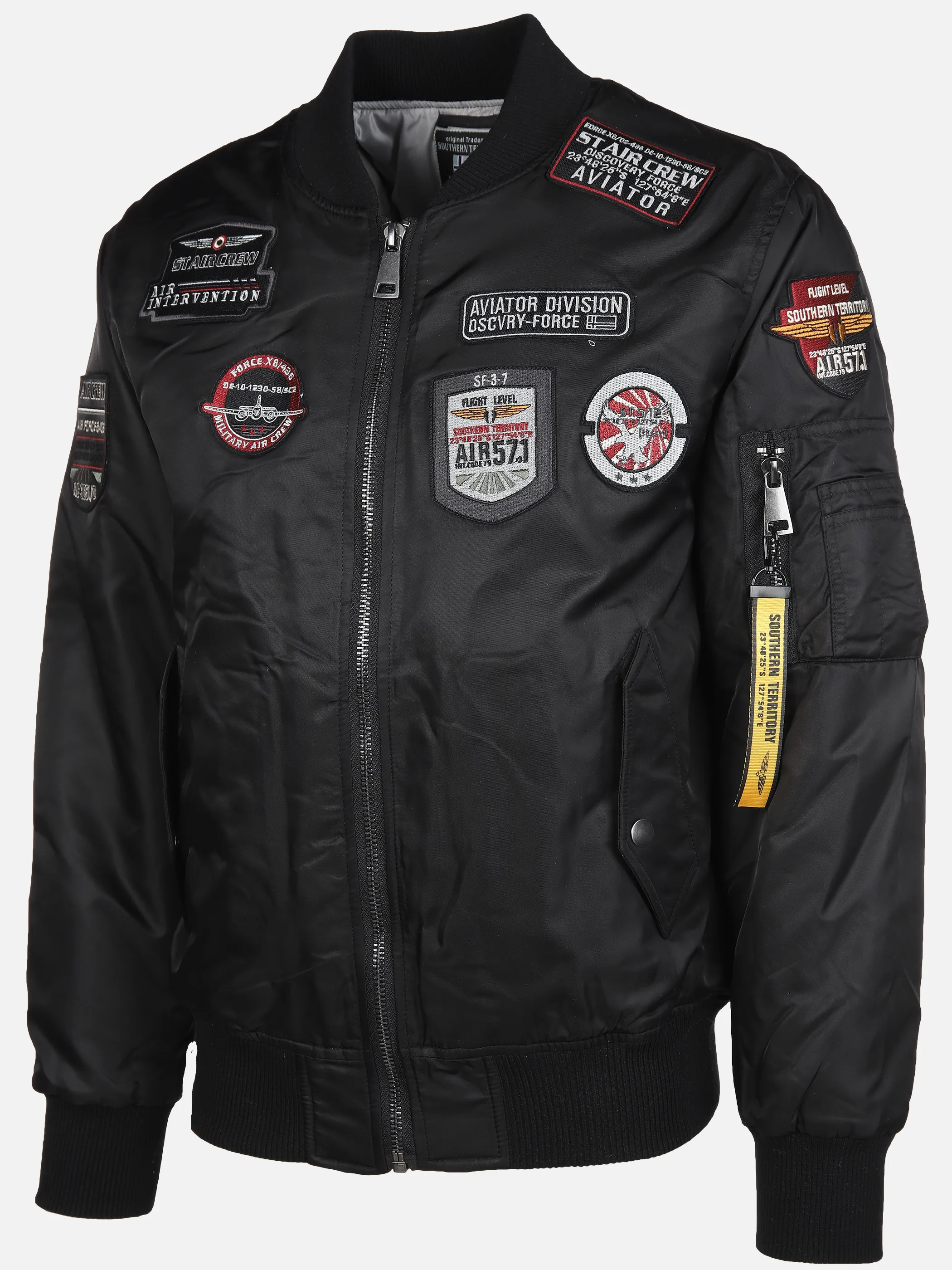 Southern Territory He. Bomberblouson Batches Schwarz 888308 BLACK 3 Southern Territory He. Bomberblouson Batches Schwarz 888308 BLACK 3