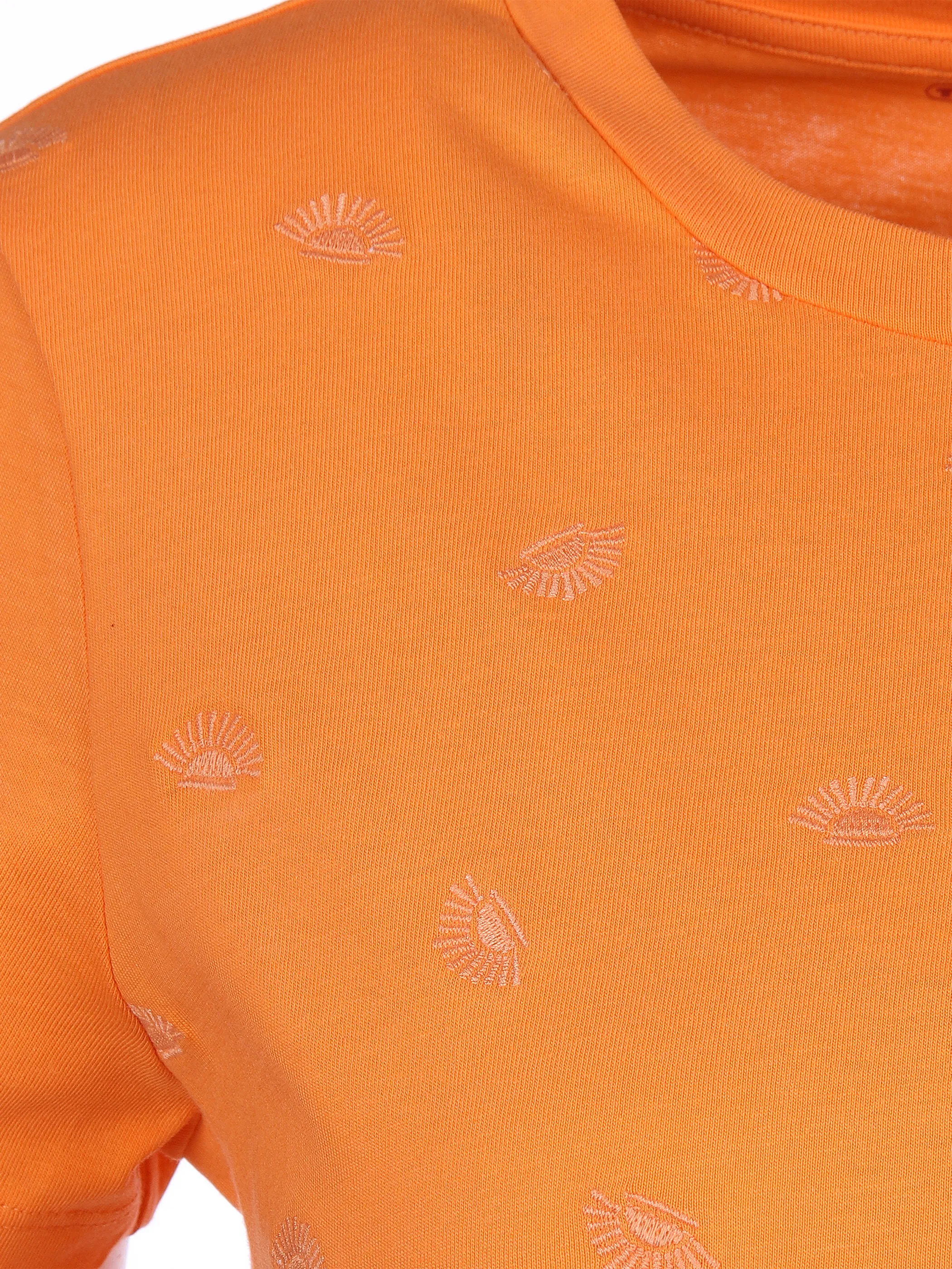 Tom Tailor 1031765 crewneck T-shirt Orange 864572 29751 3