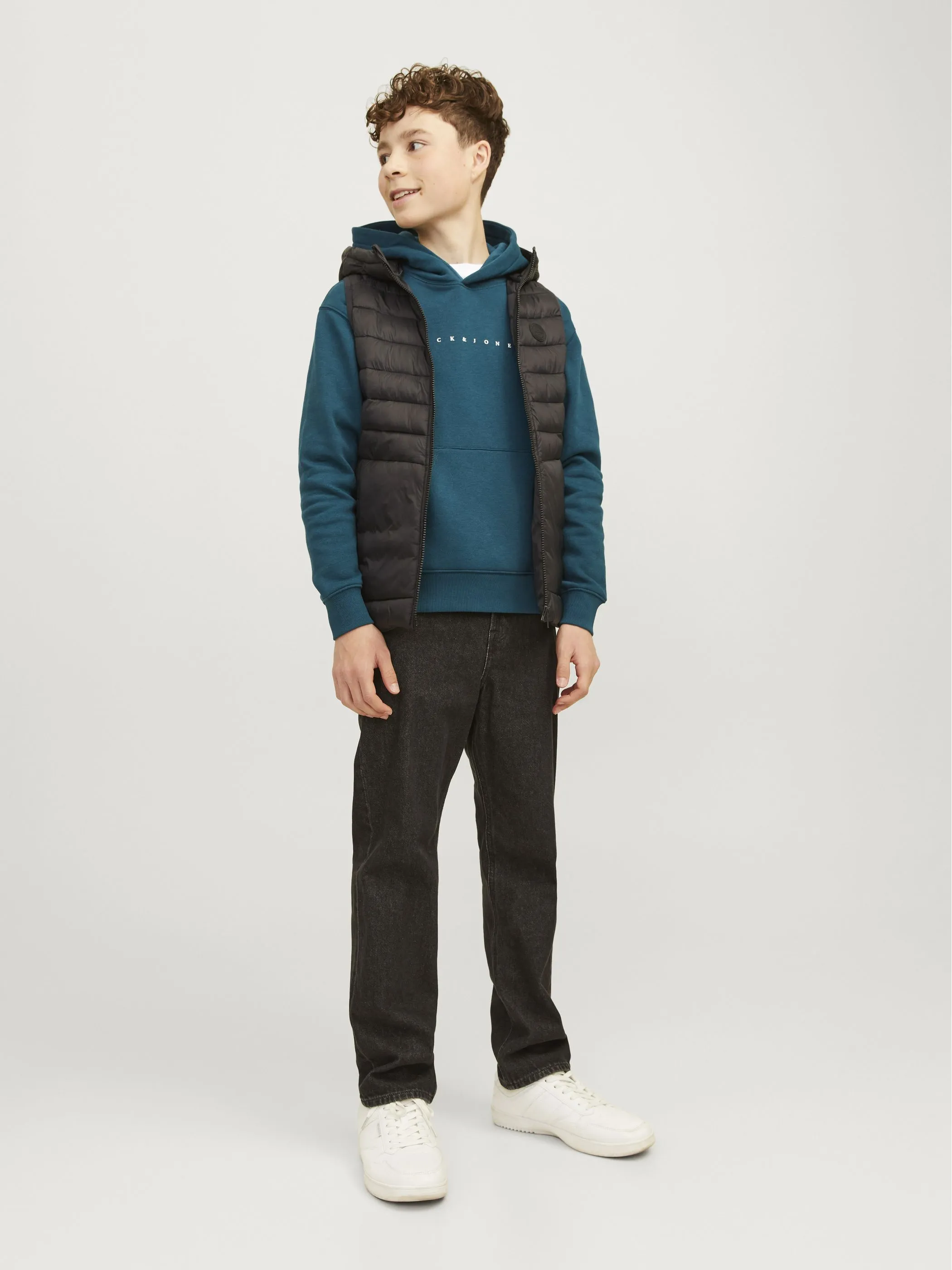 Jack&Jones Junior 12237468 JJESTAR JJ SWEAT HOOD Blau 879587 176441001 4