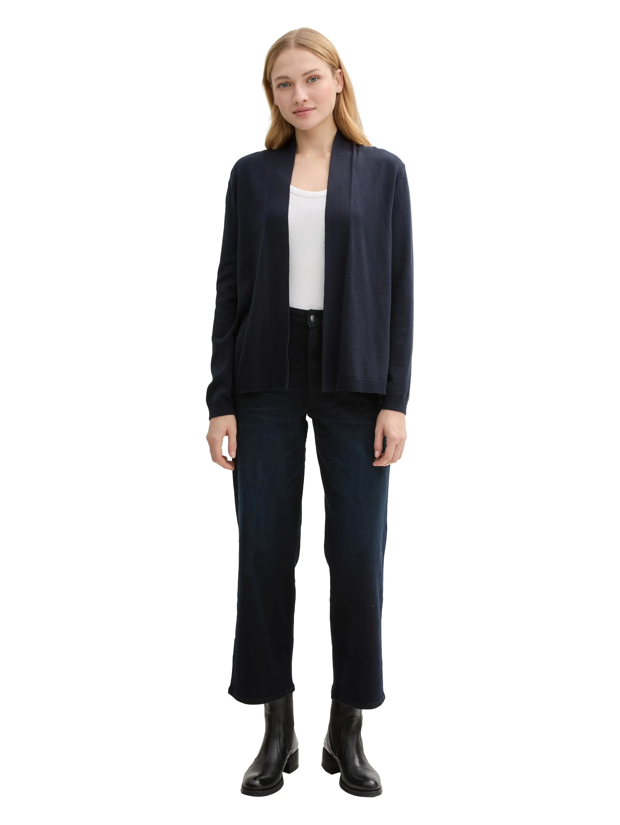 Tom Tailor 1045825 knit basic open cardigan Blau 903067 10668 3 Tom Tailor 1045825 knit basic open cardigan Blau 903067 10668 3