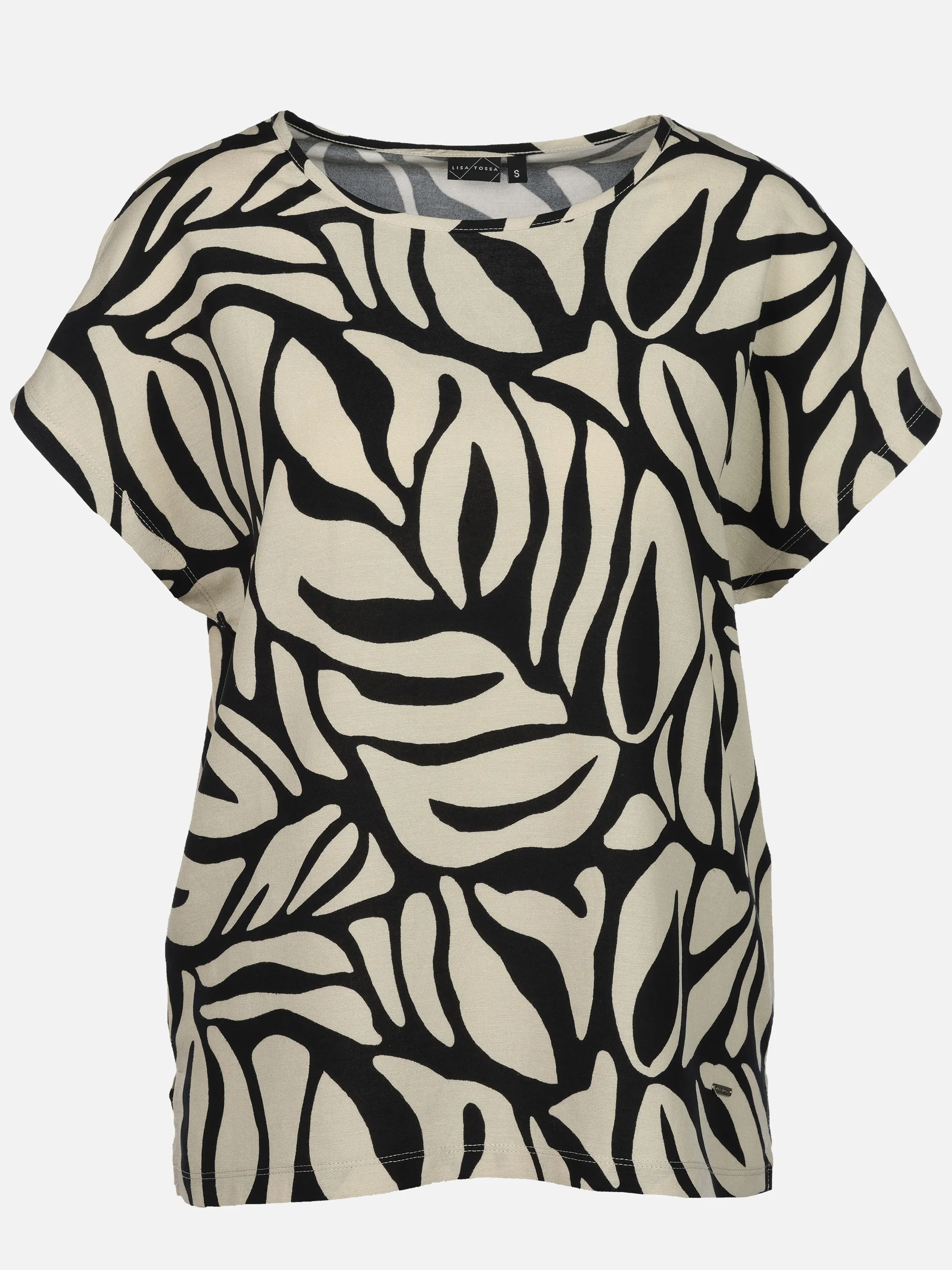 Lisa Tossa Da-Materialmix T-Shirt Beige 926208 OAK 1