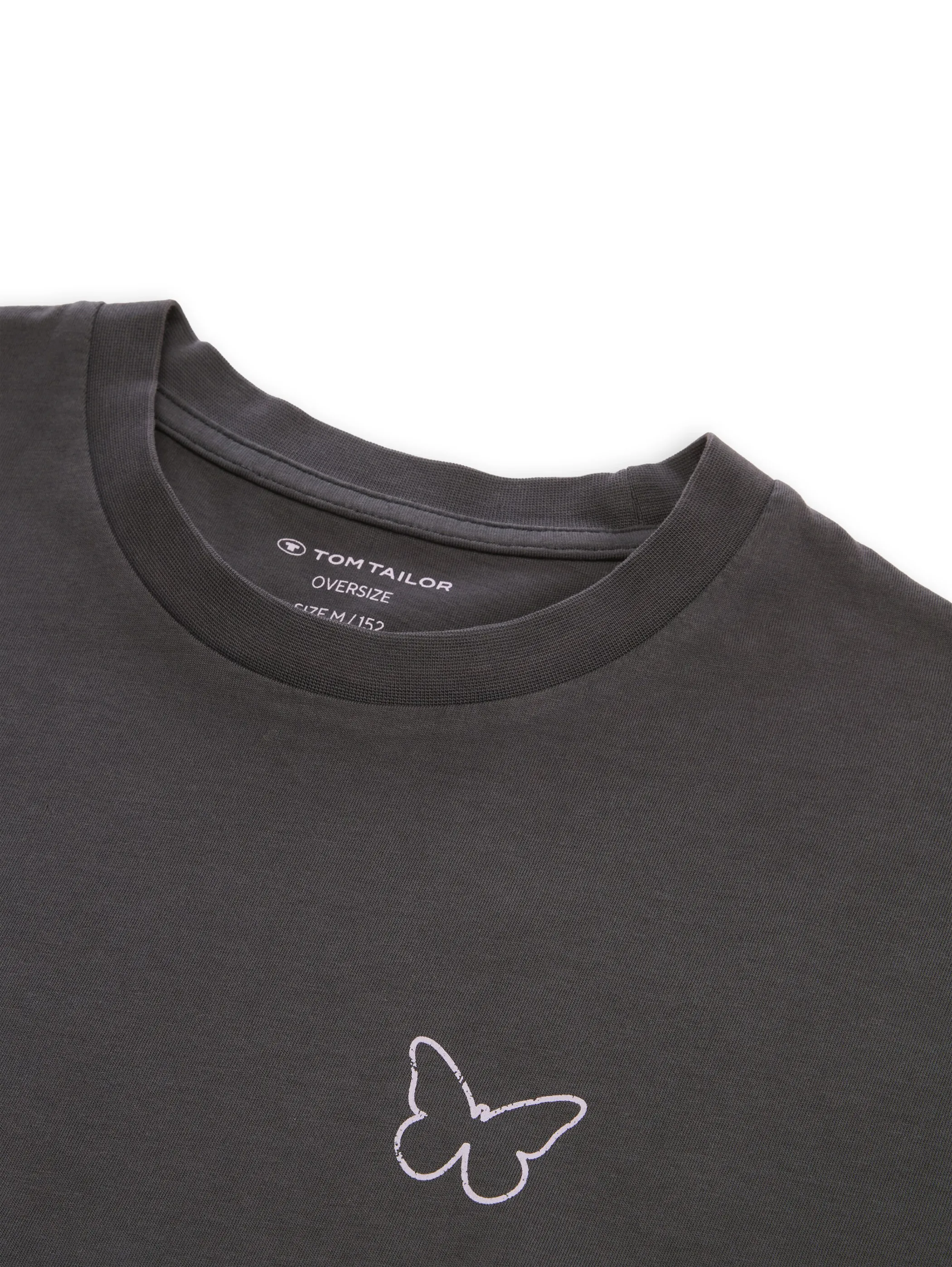 Tom Tailor 1050068 oversized garment dye t-shirt Grau 928028 29476 3