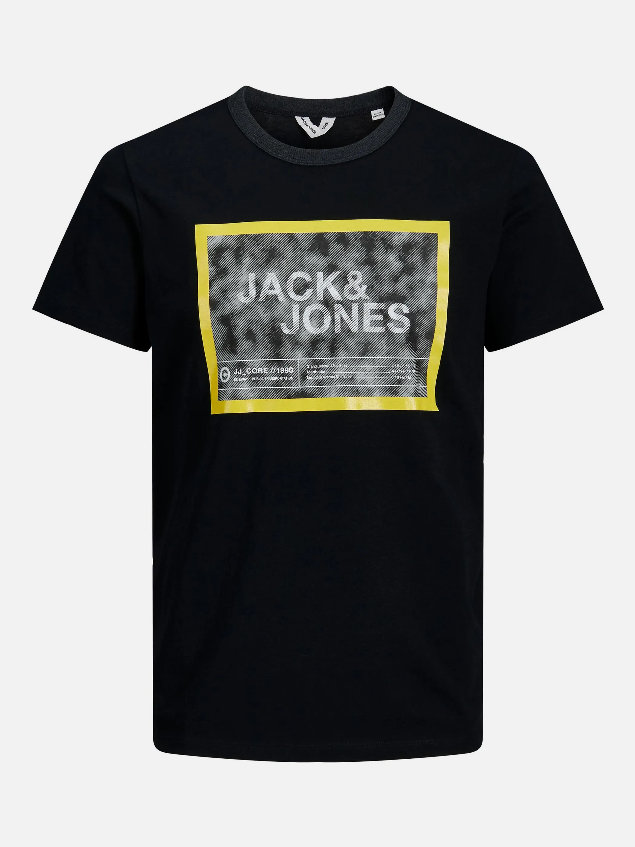 Jack&Jones Junior 12188420 JCOFIKES TEE SS CREW Schwarz 852255 178012 1