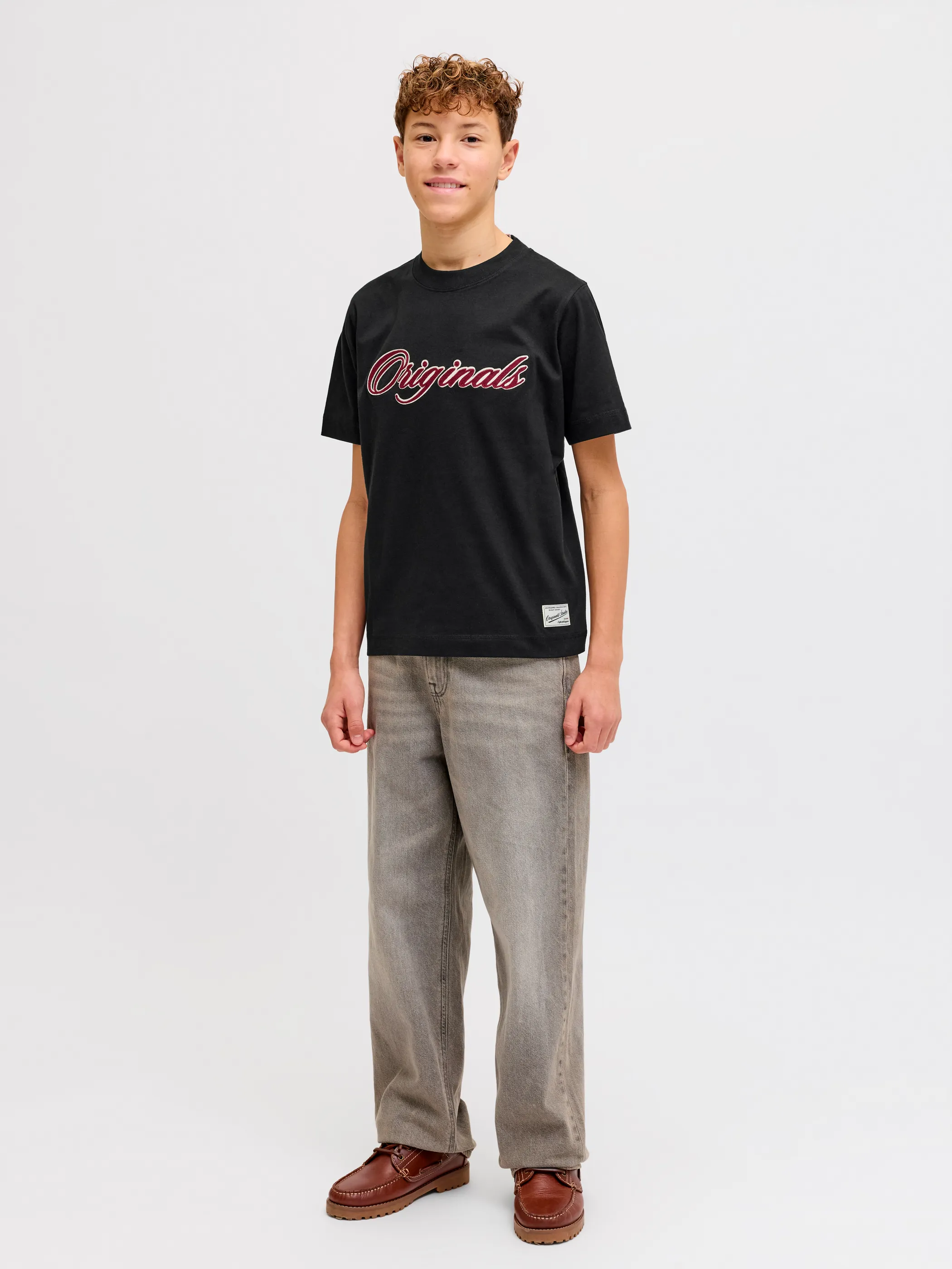 Jack&Jones Junior 12293118 JORNANTUCKET EMB TEE Schwarz 924467 178012 2