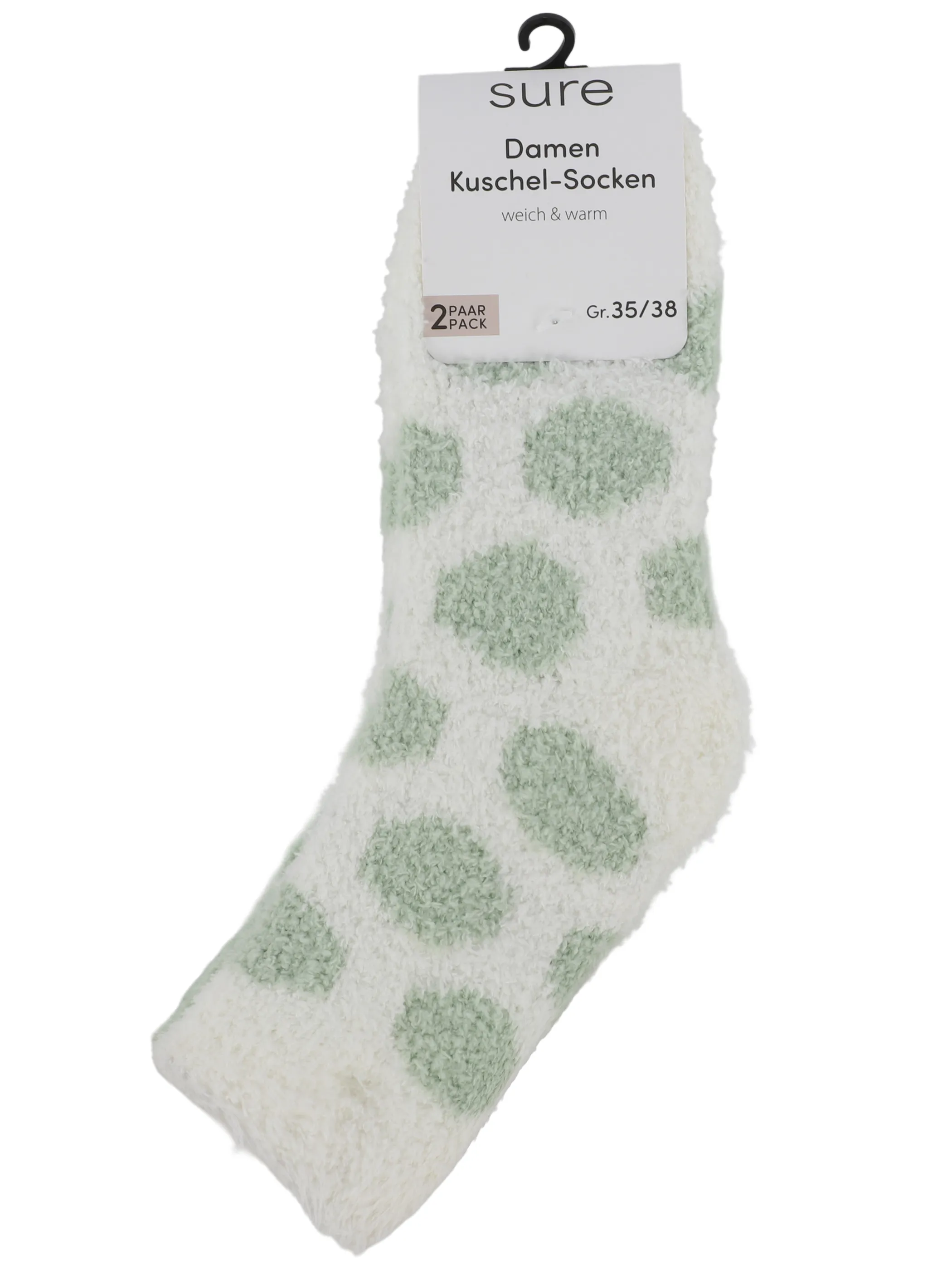 Sure Da. Kuschelsocken 2er Grün 914702 LINDGRÜN 3