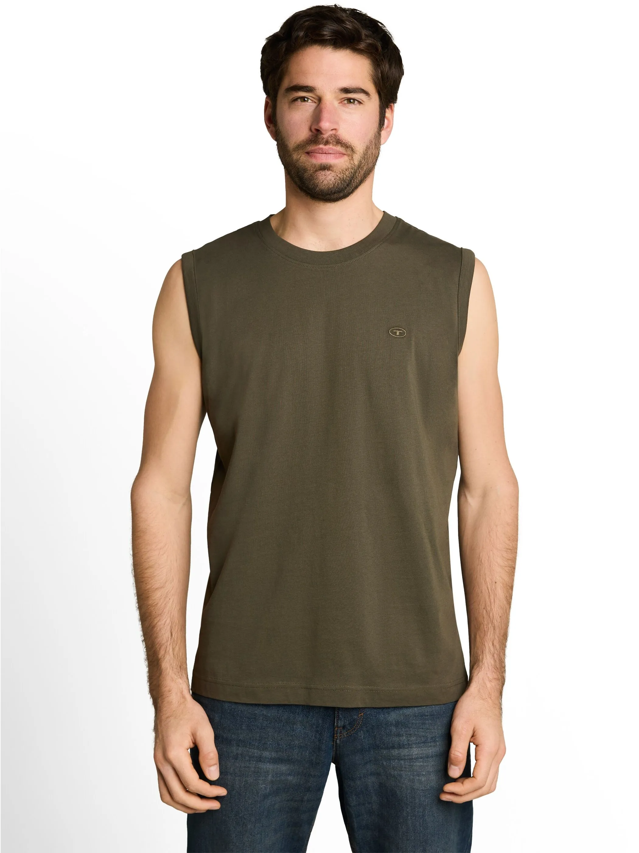 Tom Tailor 1050219 tanktop with embro Grün 926462 26543 1