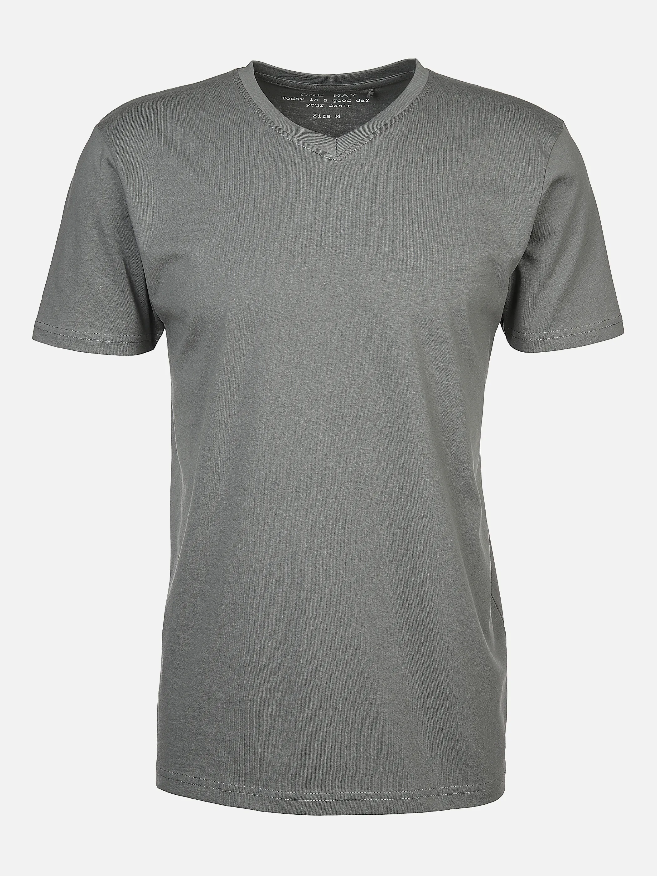 One Way YF-He-T-Shirt Basic Grau 883073 18-5105TCX 1