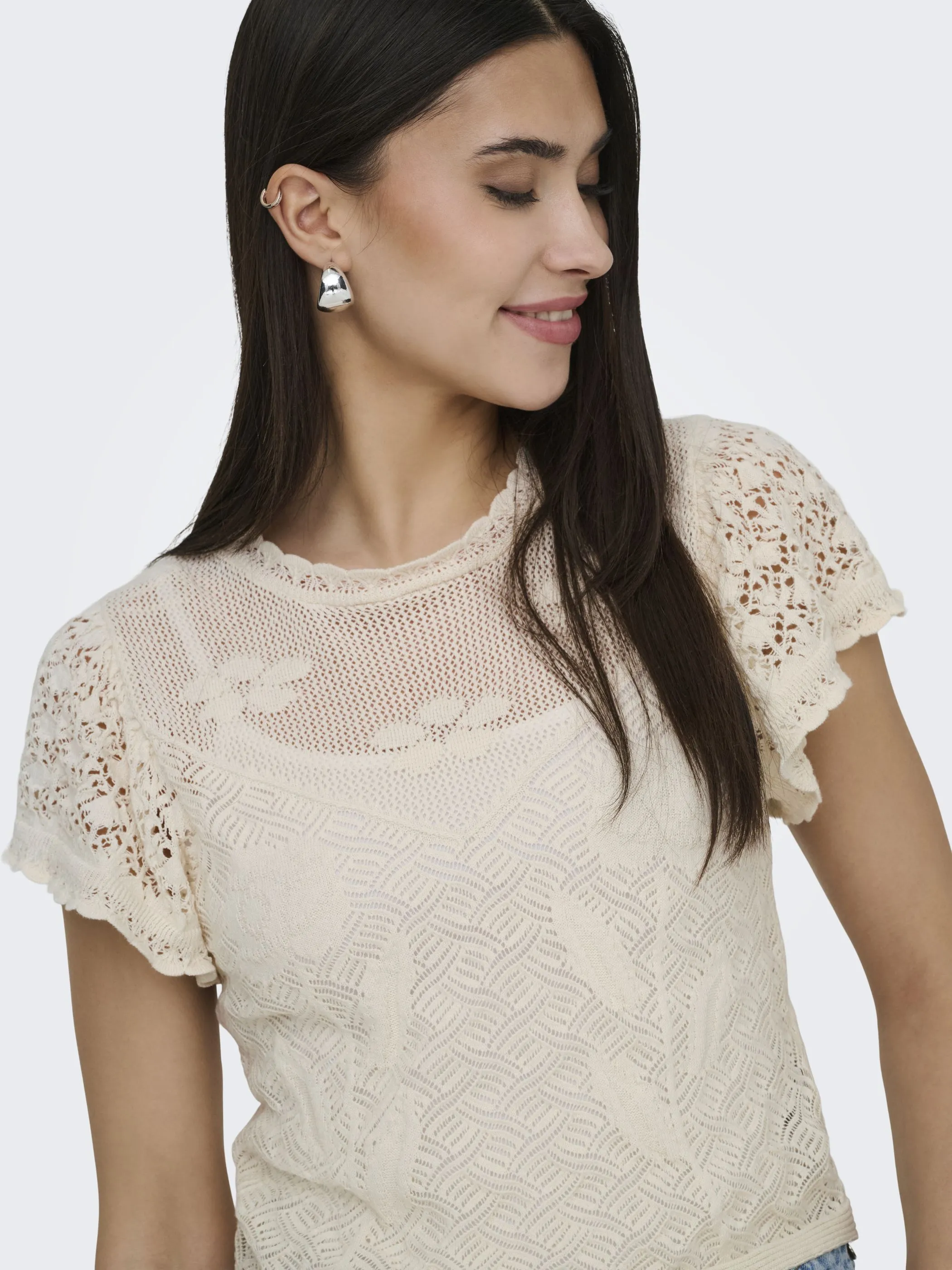 Only 15340904 ONLESTRALLA S/S SHORT Weiß 922342 234755 4