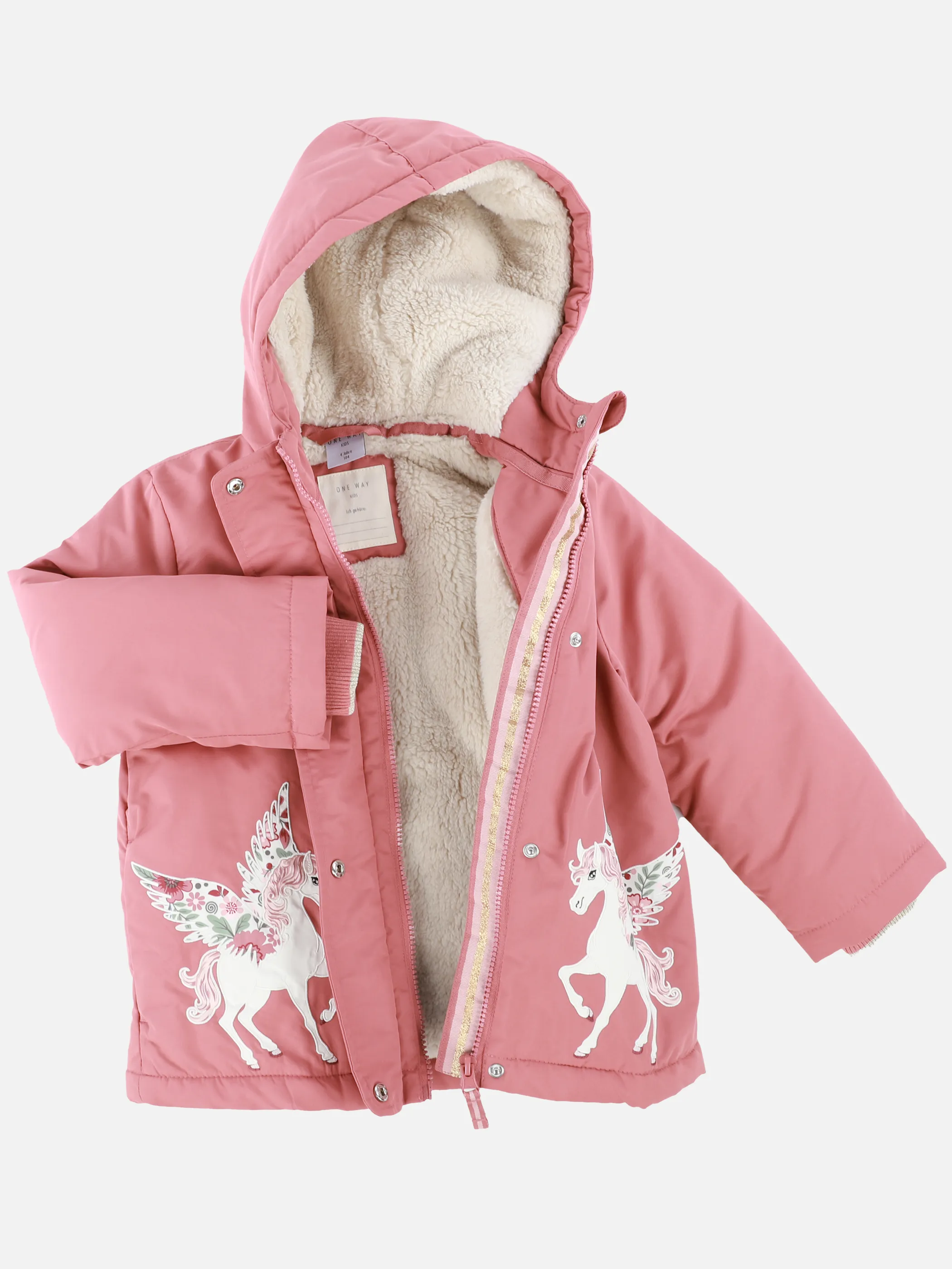 One Way KM Jacke mit Einhorn Print in rose Rosa 913606 ROSÉ 4
