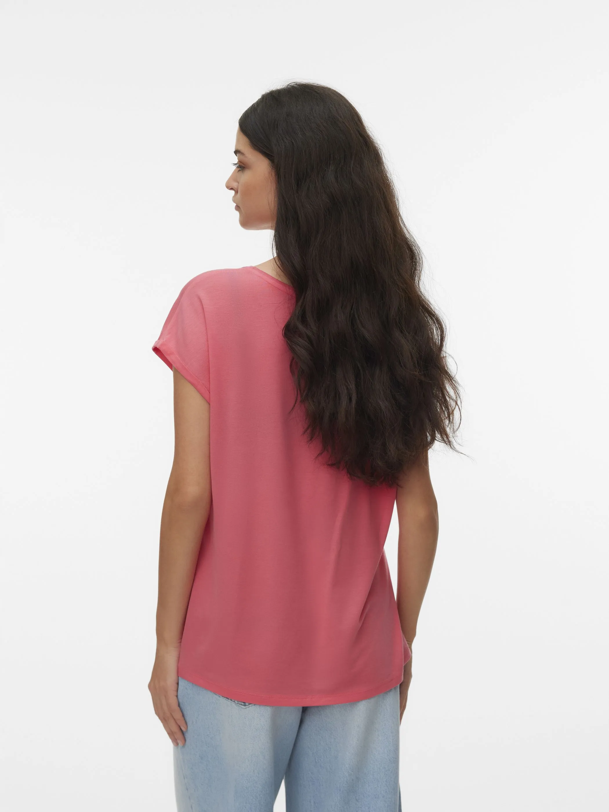 Vero Moda 10284468 VMAVA PLAIN SS TOP GA Rosa 873829 300017 2