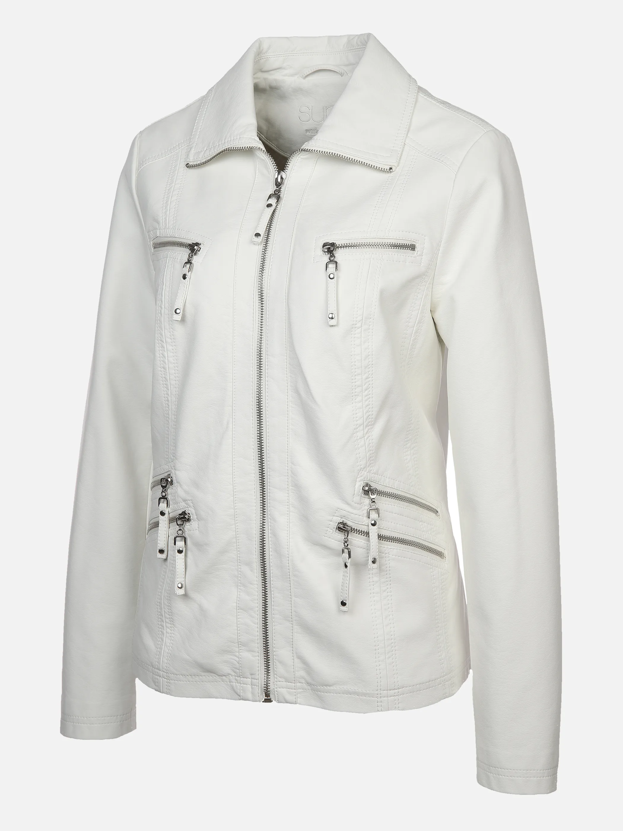 Sure Da-Bikerjacke in Lederimmitat Weiß 872226 WEIß 3 Sure Da-Bikerjacke in Lederimmitat Weiß 872226 WEIß 3