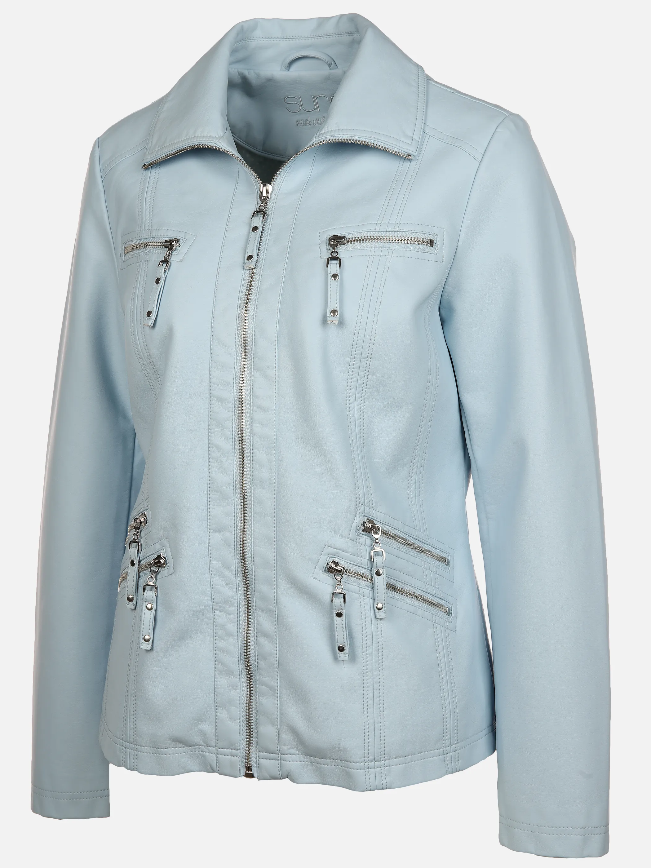 Sure Da-Bikerjacke in Lederimmitat Blau 872226 BLUEHEAVEN 3 Sure Da-Bikerjacke in Lederimmitat Blau 872226 BLUEHEAVEN 3