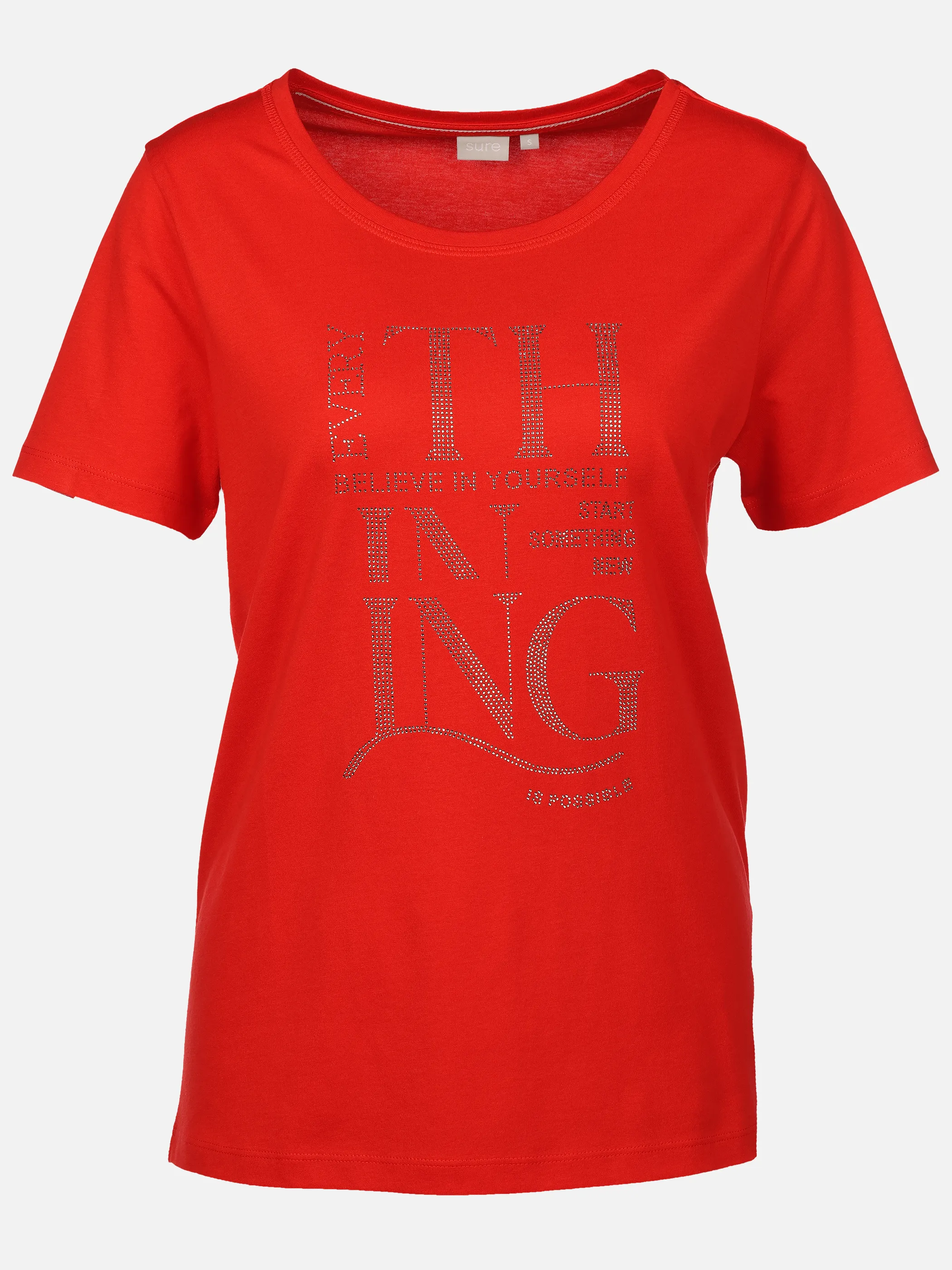 Sure Da-T-Shirt m. Strassapplikatio Rot 926145 RED 1