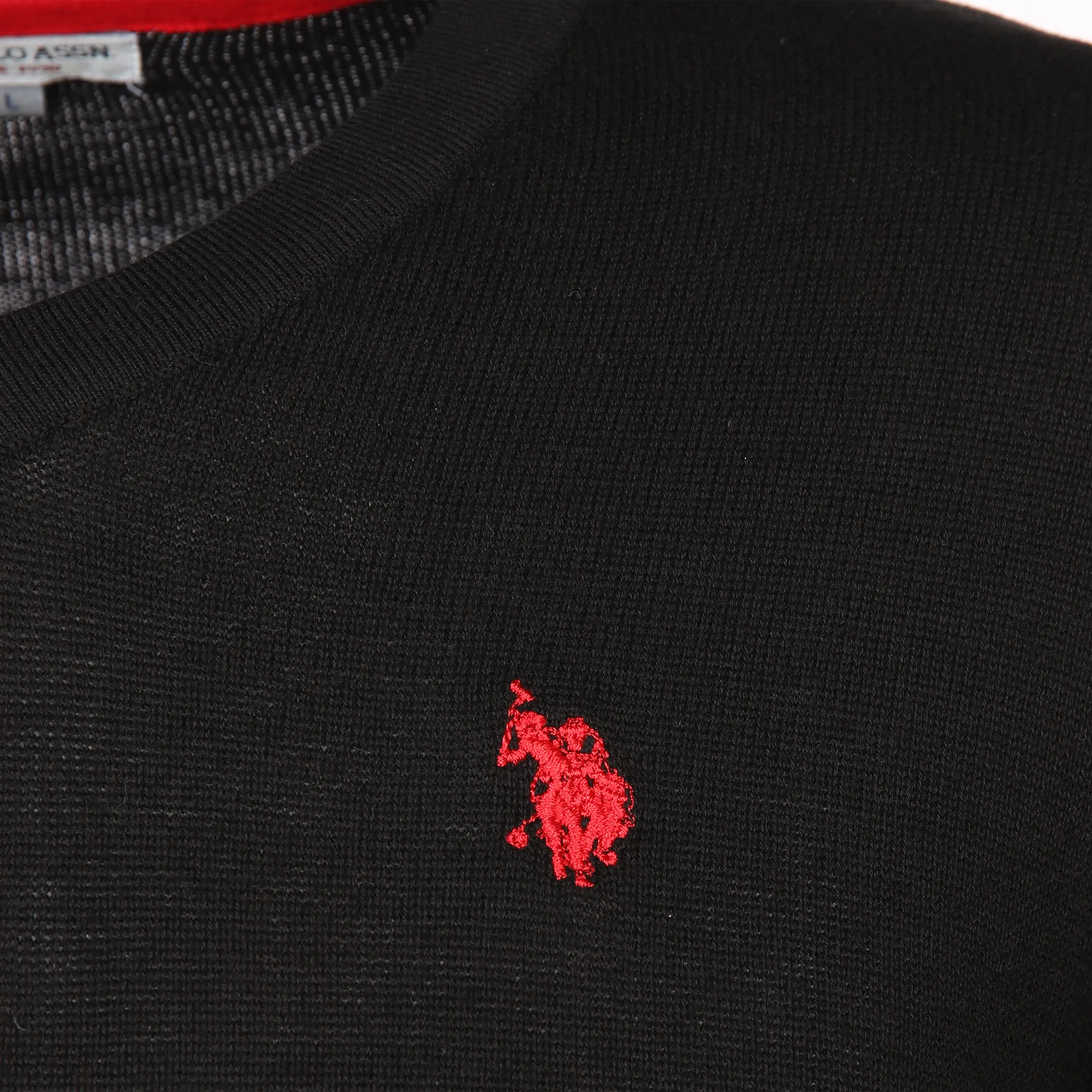 U.S. Polo Assn. He. Pullover V-Ausschnitt Schwarz 889560 SCHWARZ 3 U.S. Polo Assn. He. Pullover V-Ausschnitt Schwarz 889560 SCHWARZ 3