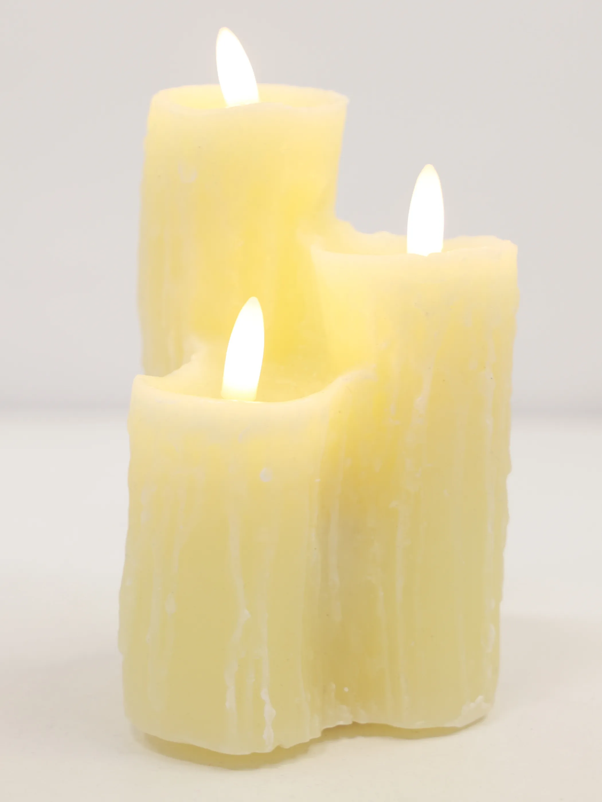 Deko Artikel LED Kerzen 3er Set Weiß 931779 ECRU 2