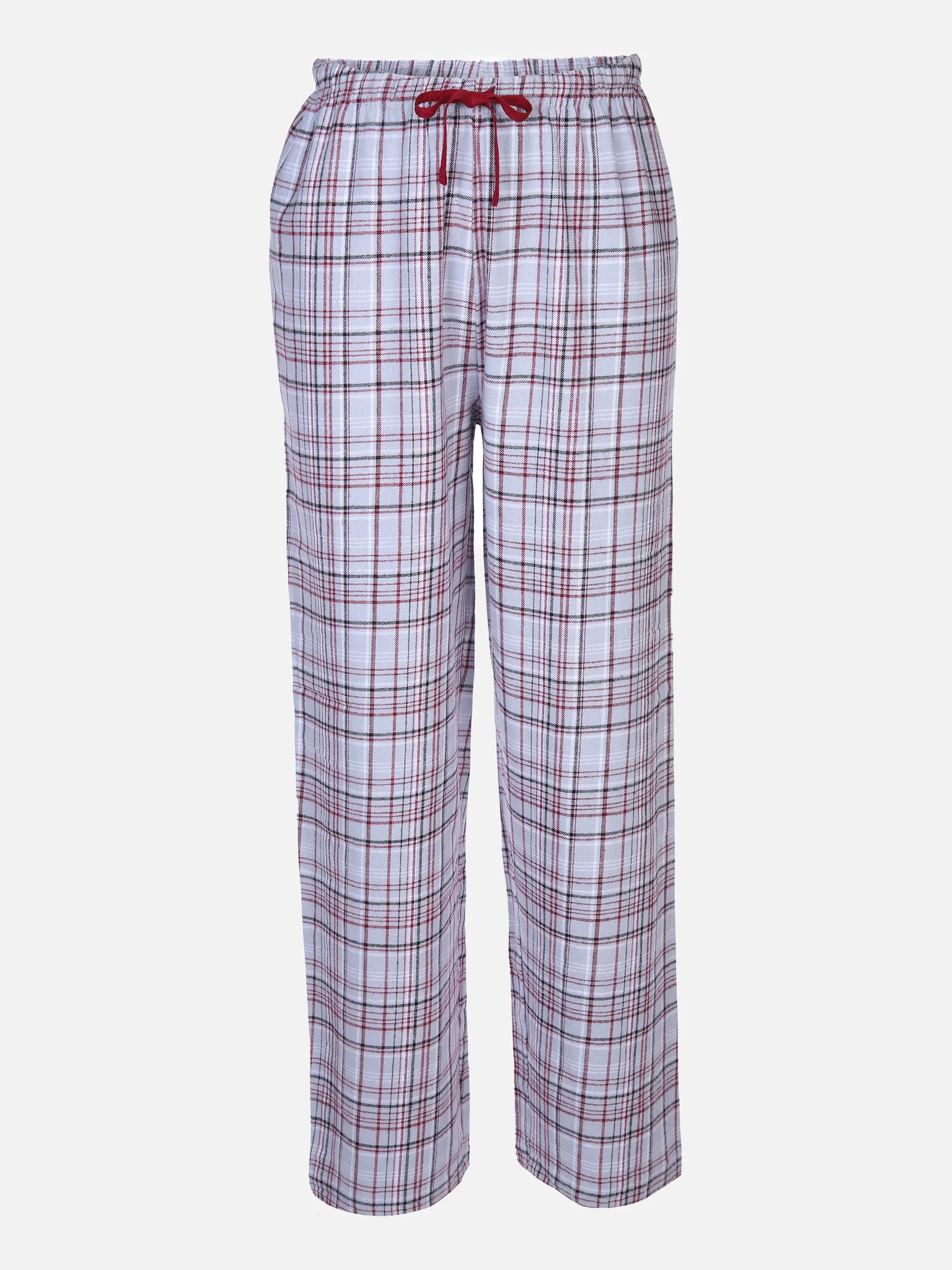 Sure Da. Pyjama Hose lang Karo Schwarz 869471 GREY/BLACK 1