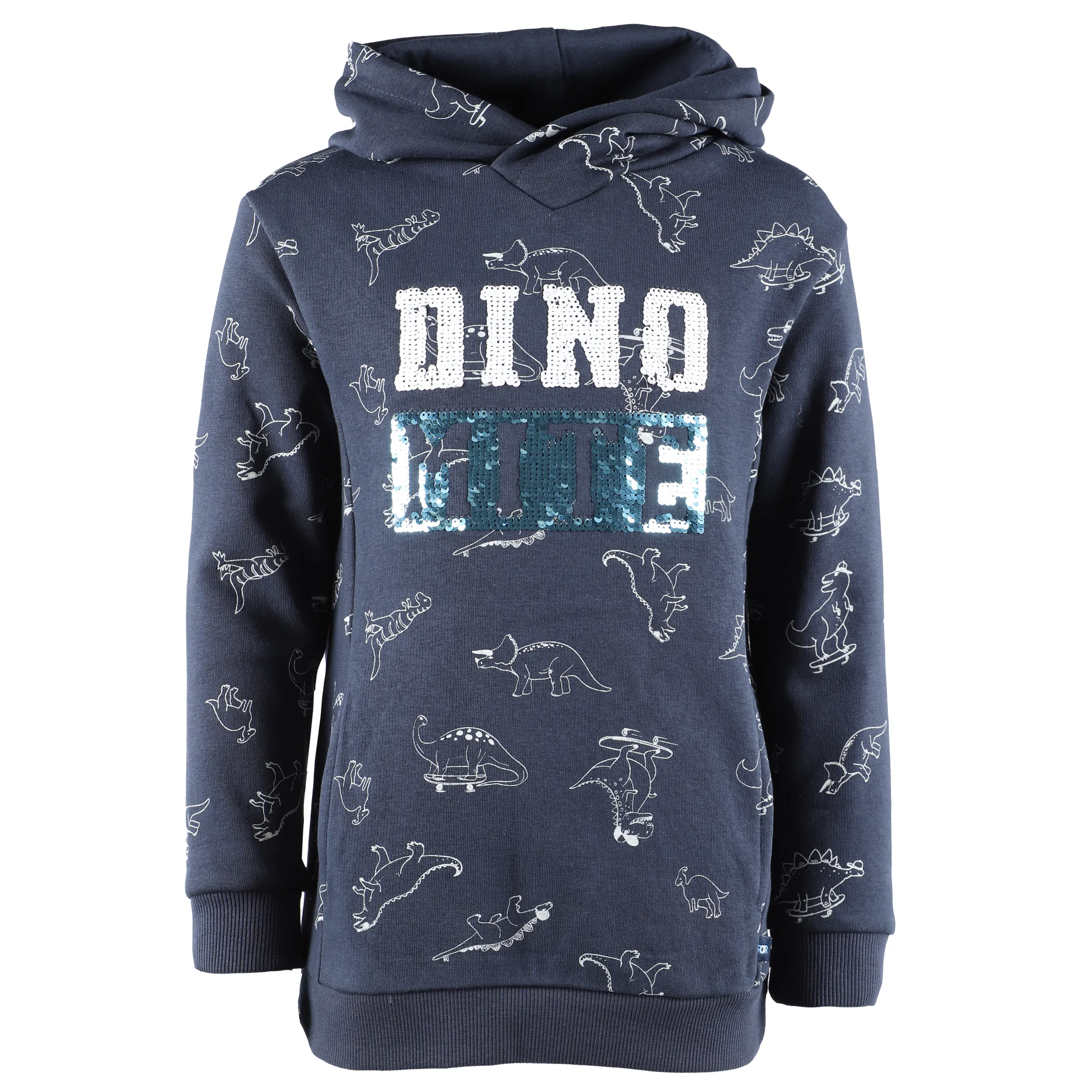 Stop + Go KJ Hoodie in navy mit AOP Dino Blau 881524 NAVY 1 Stop + Go KJ Hoodie in navy mit AOP Dino Blau 881524 NAVY 1