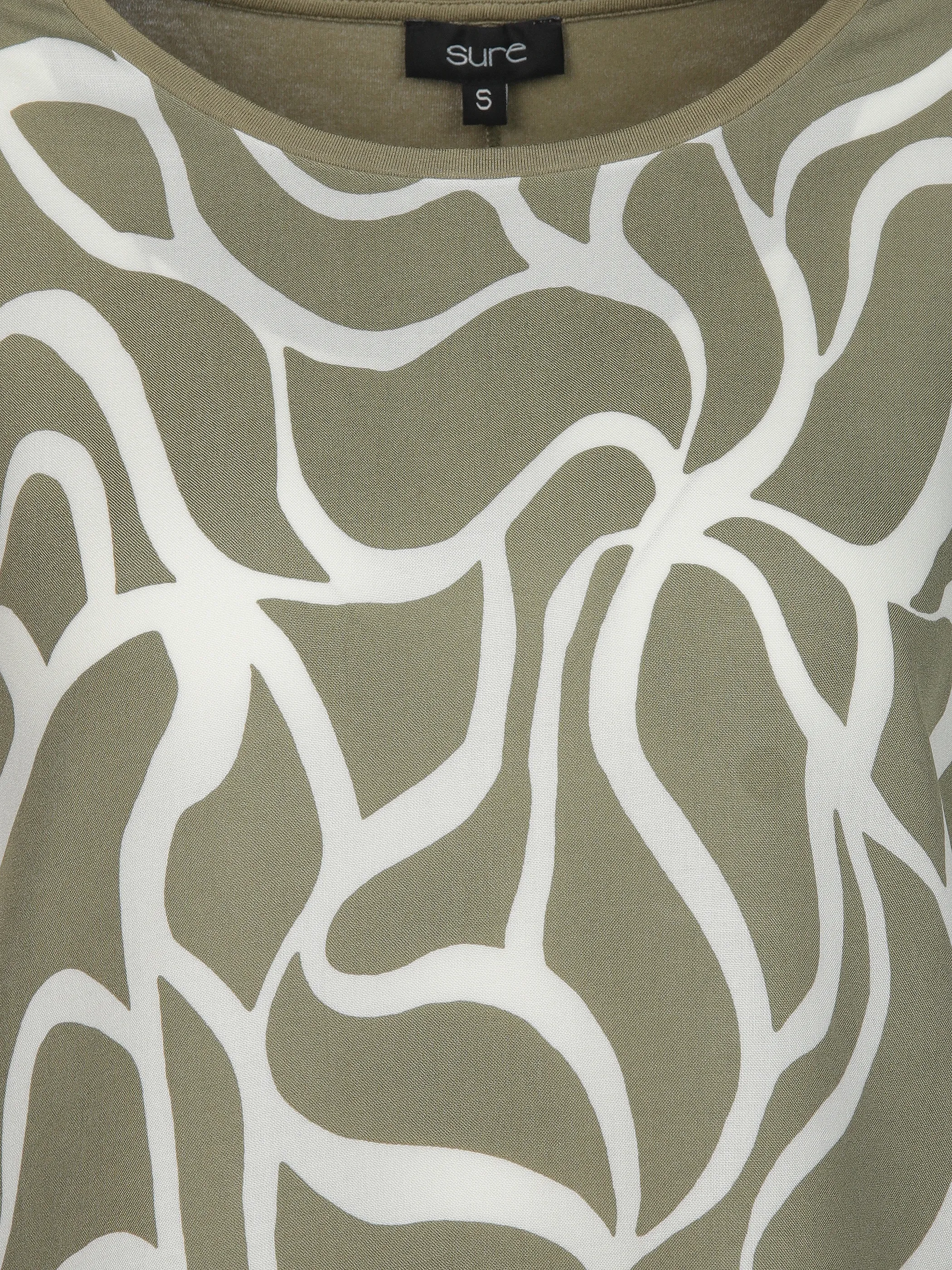 Sure Da-Shirt m. Print Oliv 907275 KHAKI/WE 3 Sure Da-Shirt m. Print Oliv 907275 KHAKI/WE 3