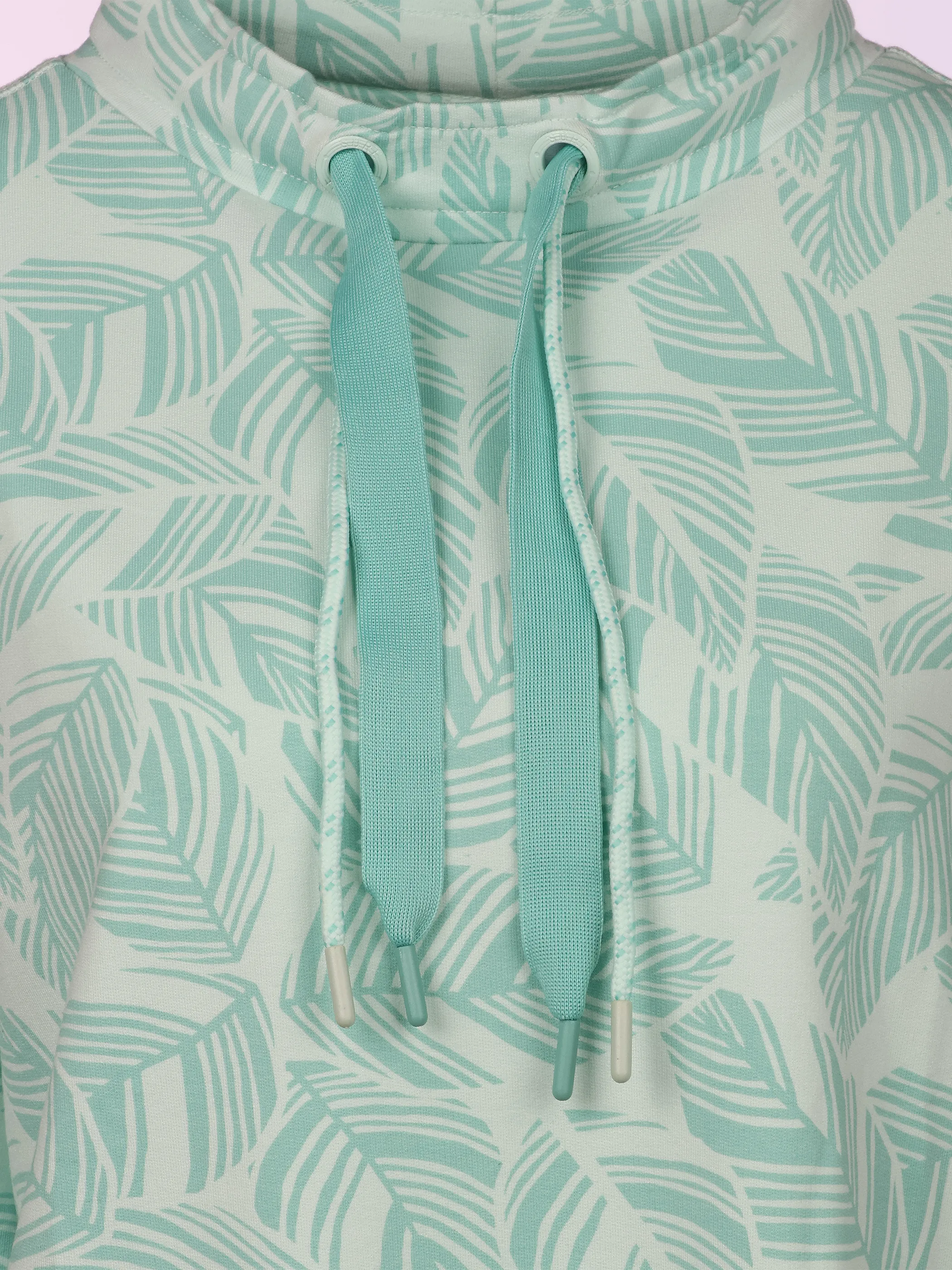 Sure Da-Sweatshirt m. Print Türkis 920606 ICY MORN 3