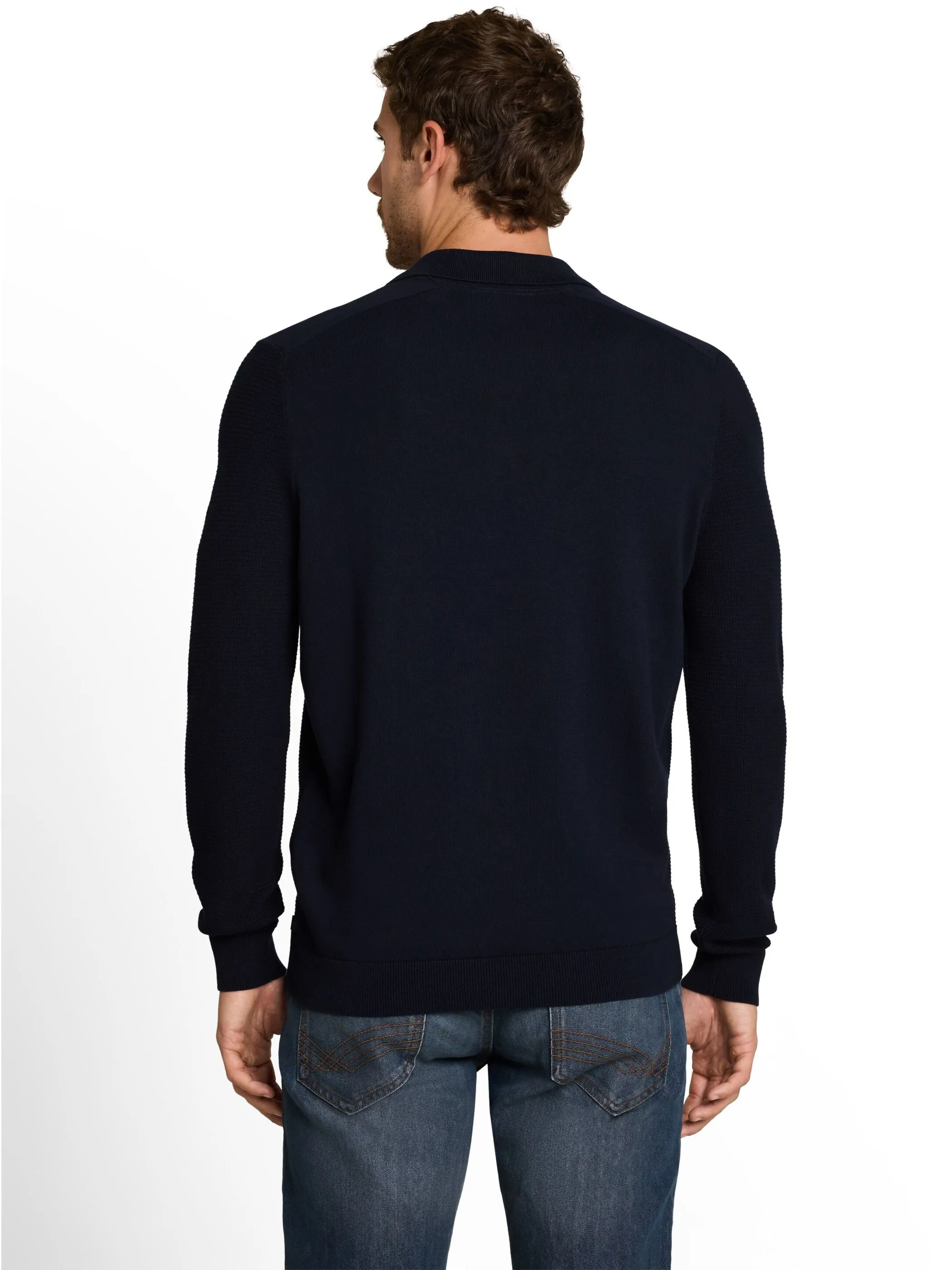 Tom Tailor 1052207 NOS structured knit polo Blau 934238 10668 2