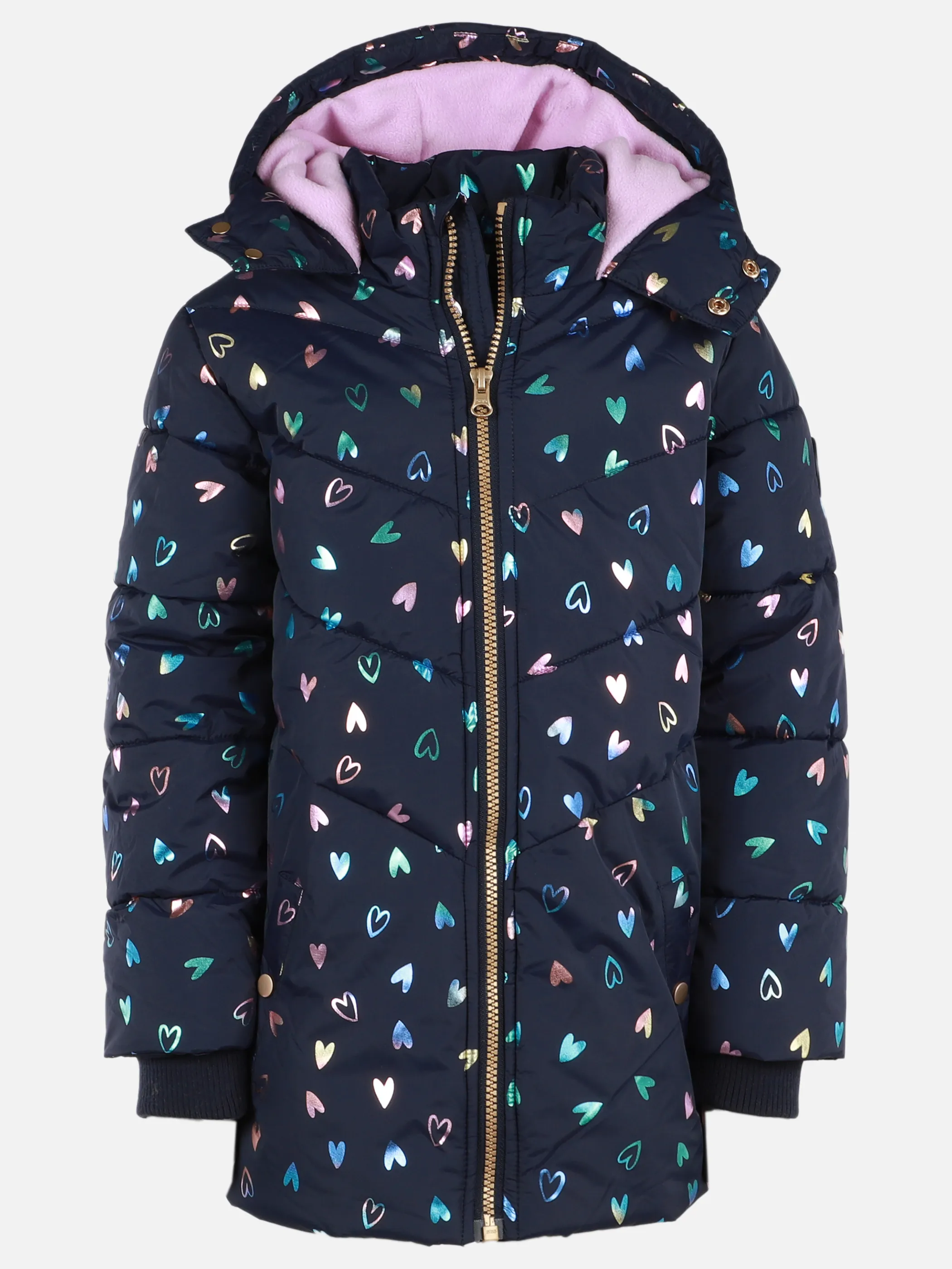 One Way KM Jacke mit Herzen AOP in blau Blau 913608 BLAU 1
