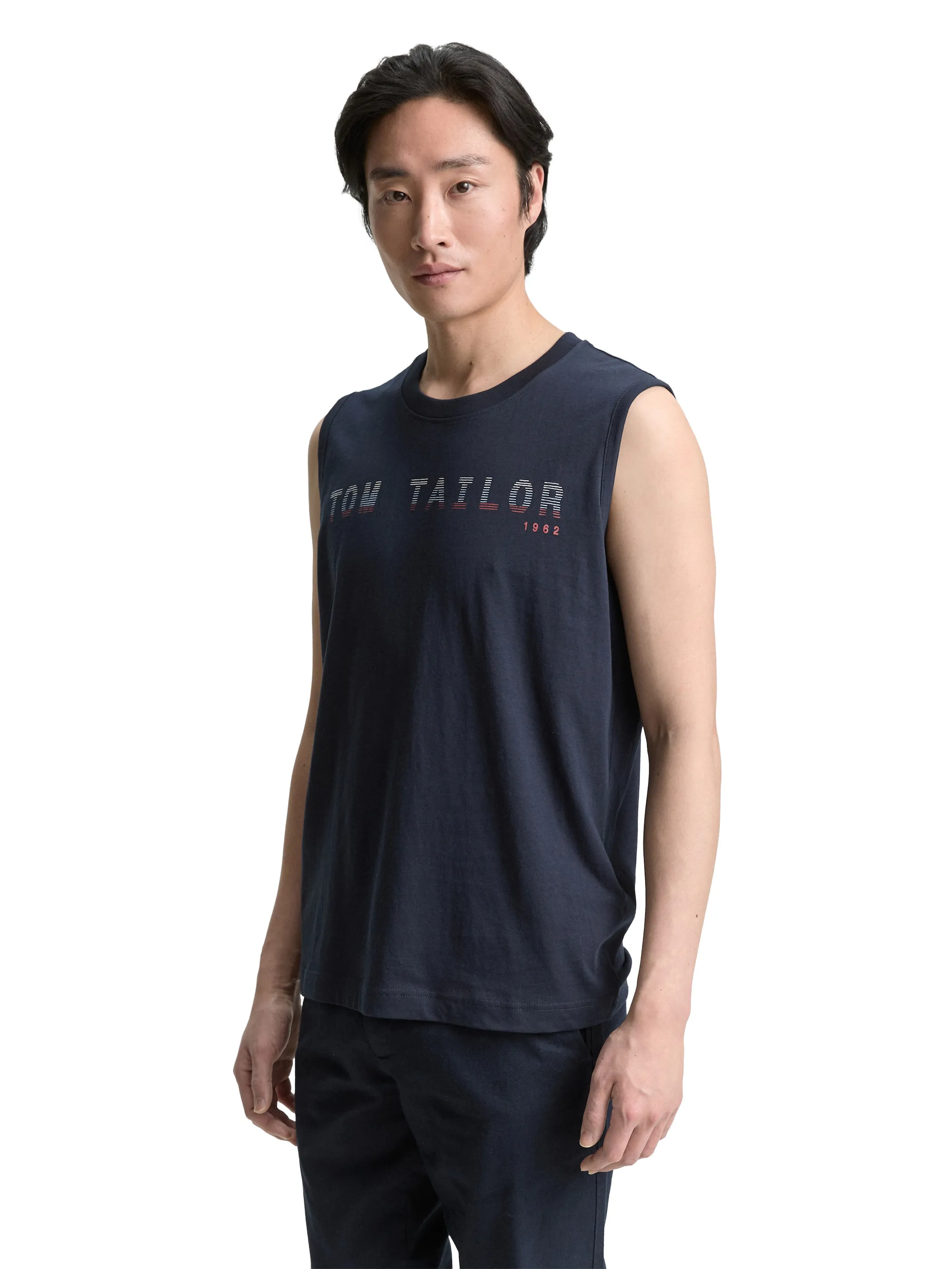 Tom Tailor 1046790 tanktop with print Marine 910587 10668 3