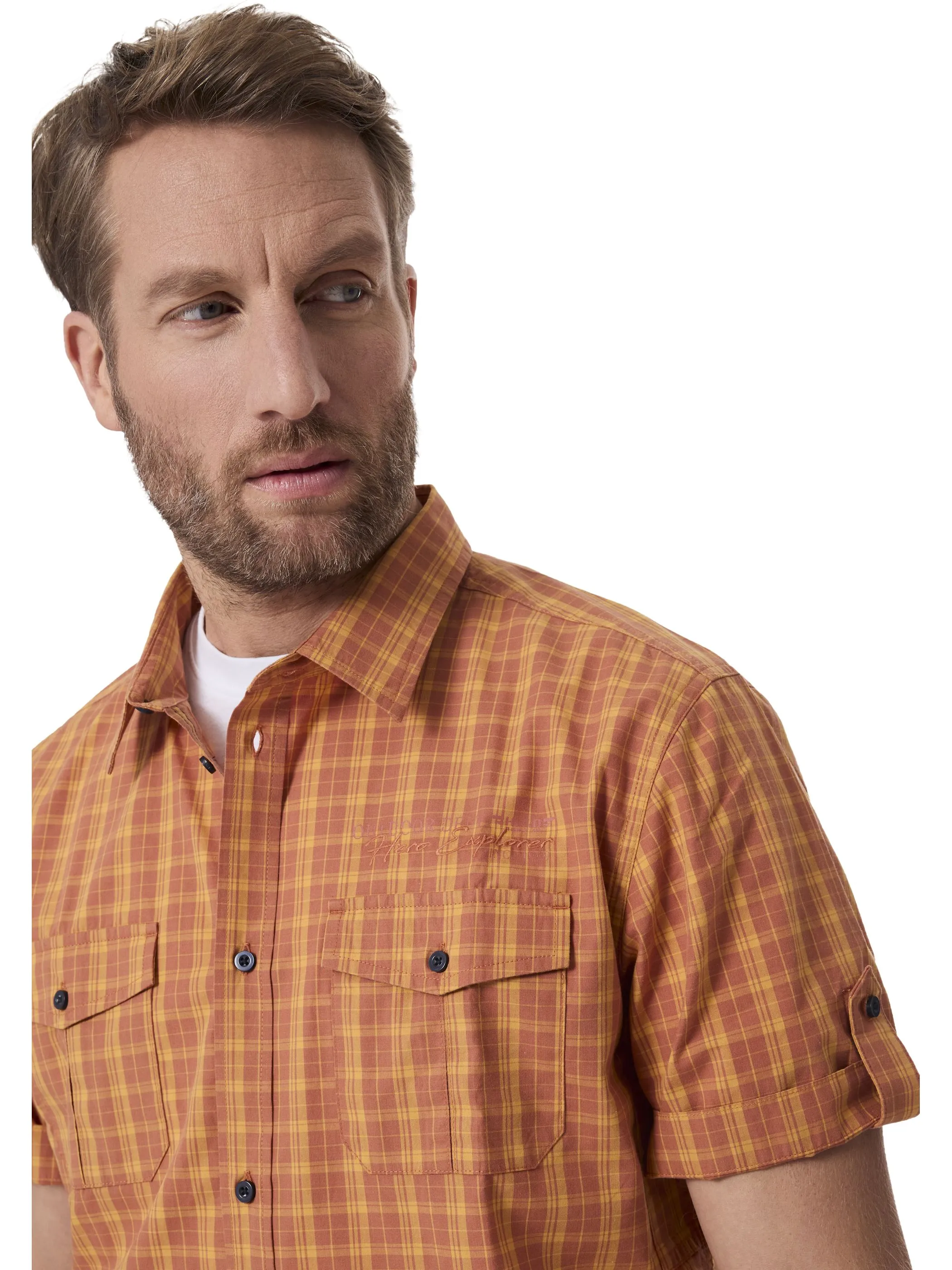 HERO by John Medoox 73110670009156 He. Bluse/Hemd, Orange 913867 9156 3