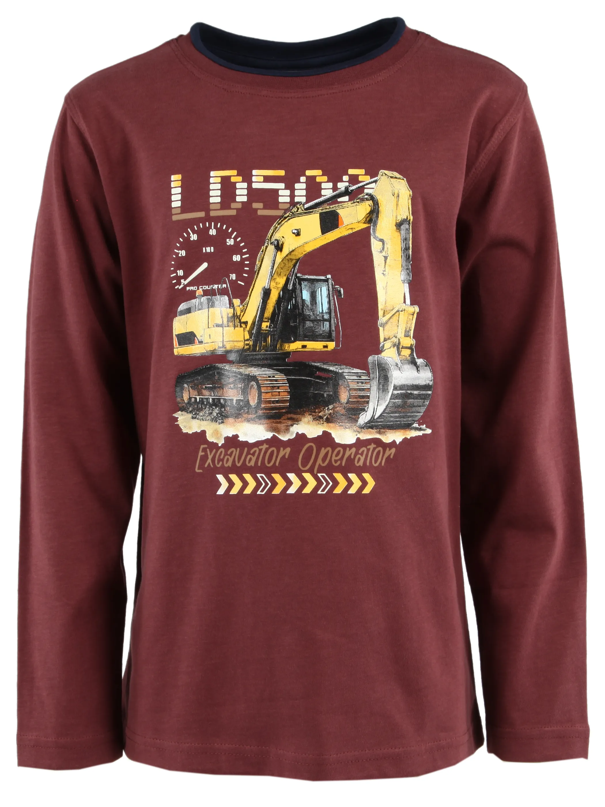 One Way KJ T-Shirt rot mit Bagger Front Print Rot 930027 DEEPCLARET 1