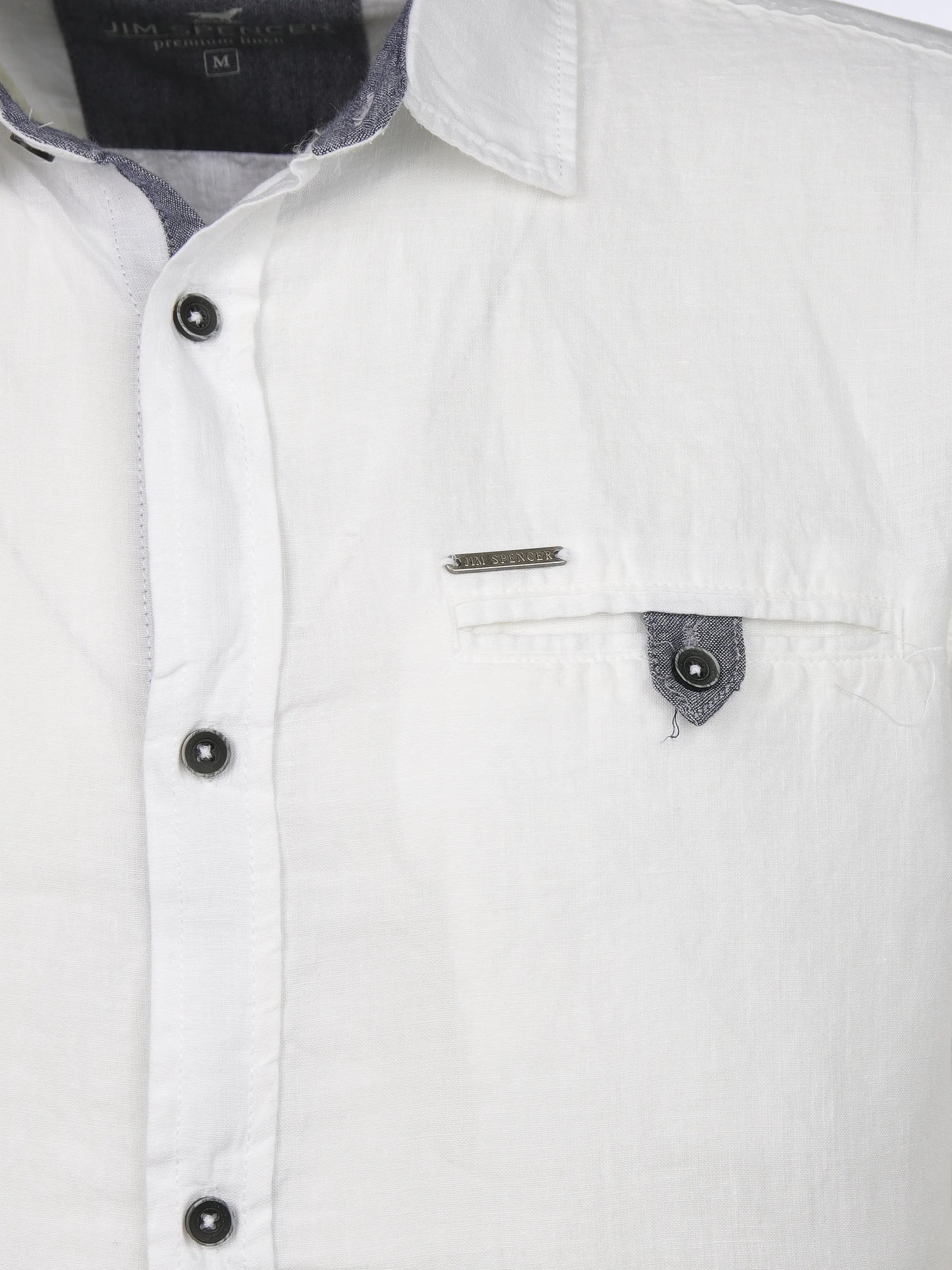 Jim Spencer He. Leinenhemd 1/2 Arm Weiß 906596 WHITE 3 Jim Spencer He. Leinenhemd 1/2 Arm Weiß 906596 WHITE 3