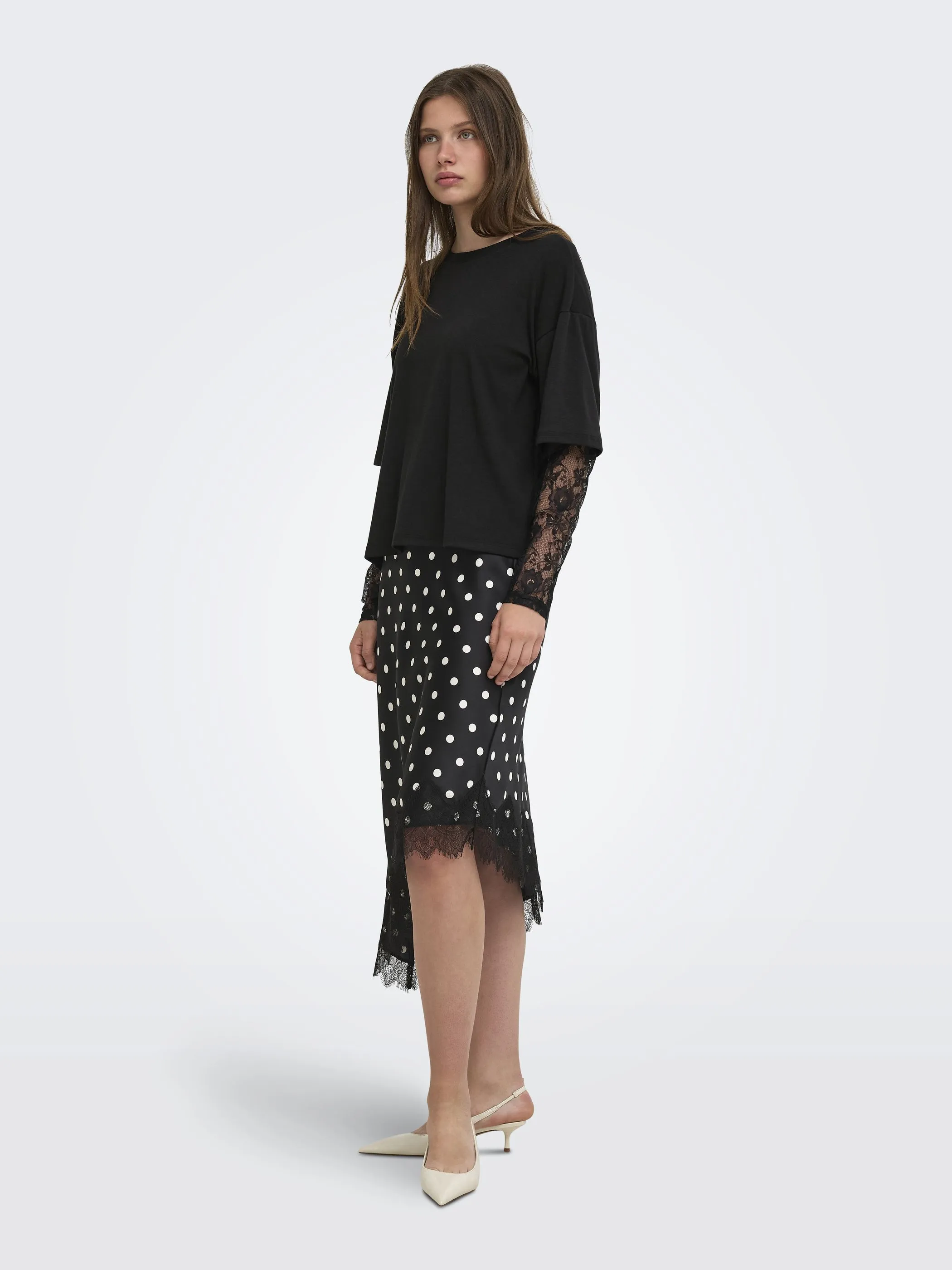 Only 15381333 ONLTAHLIA L/S LACE TO Schwarz 931453 177911001 4