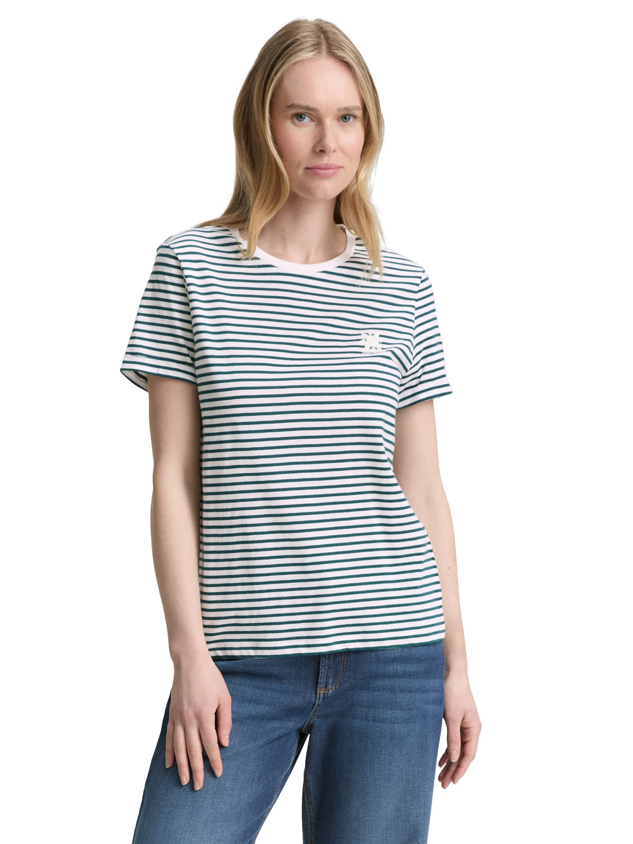 Tom Tailor 1046440 T-shirt stripe crew neck Grün 910039 38150 3 Tom Tailor 1046440 T-shirt stripe crew neck Grün 910039 38150 3