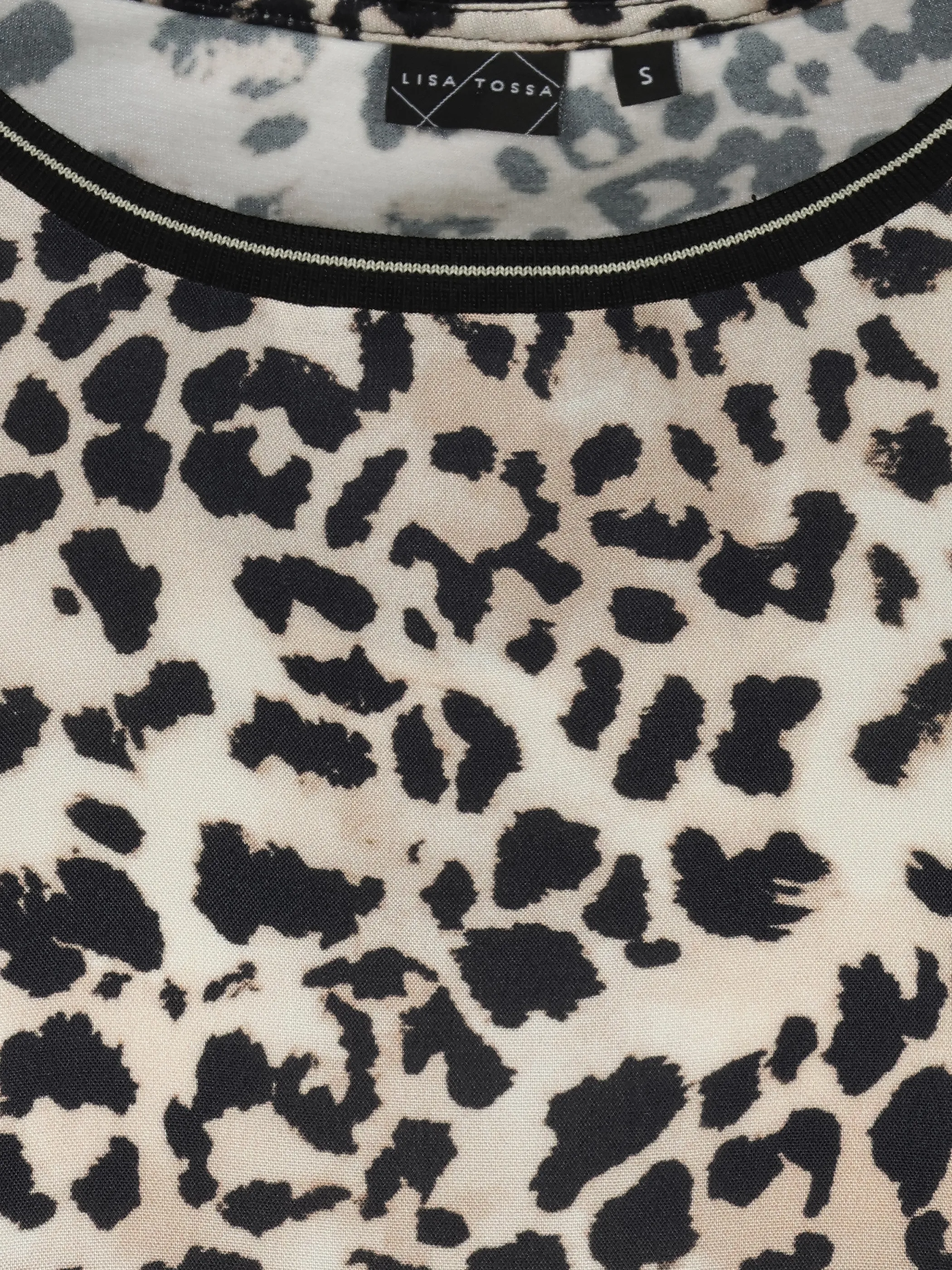 Lisa Tossa Da-Top m. Strick-Bündchen Braun 926186 LEOPRINT 3