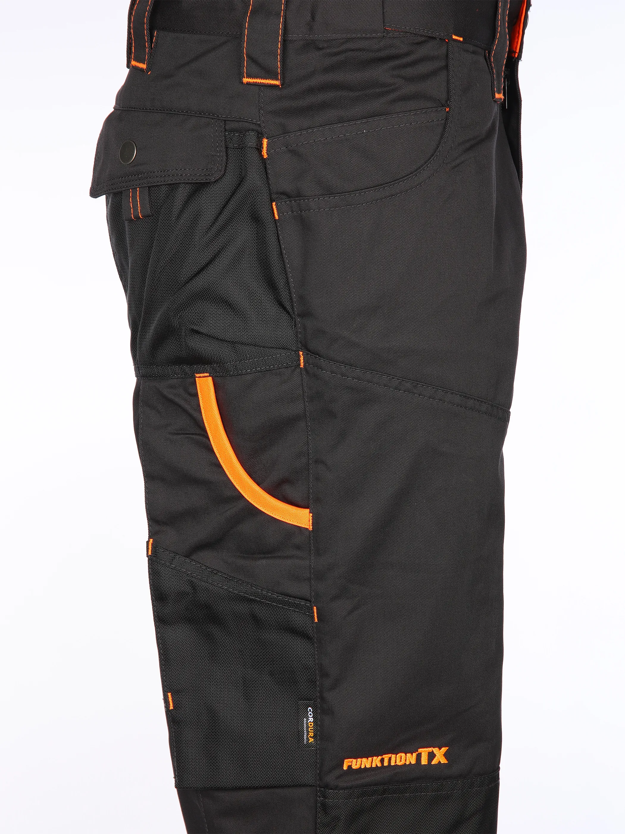 Worker He. Arbeitshose Neon Schwarz 929610 BL N ORANG 4