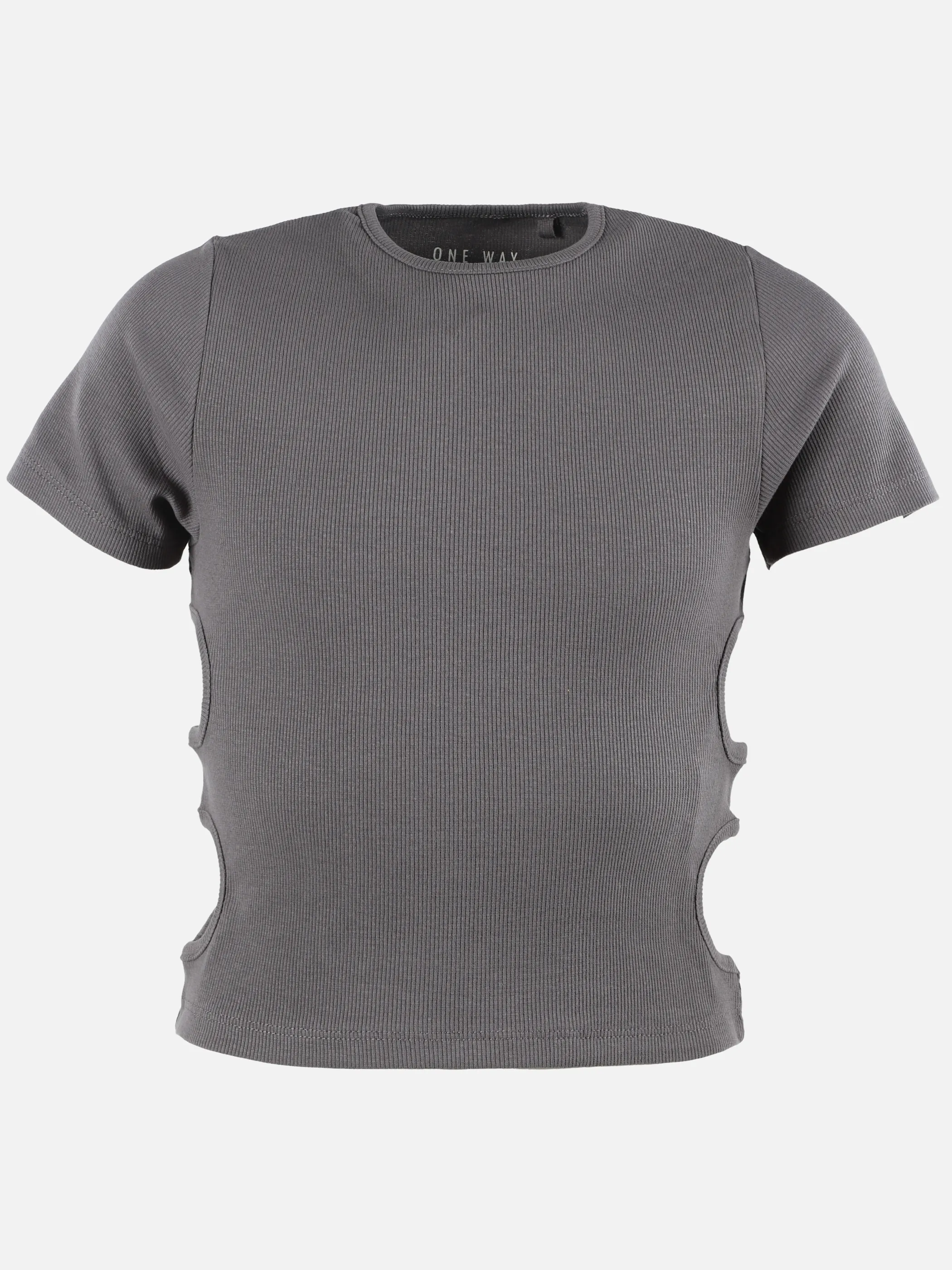 One Way JM Cut-out T-Shirt in dunkelgrau Grau 907397 DUNKELGRAU 1