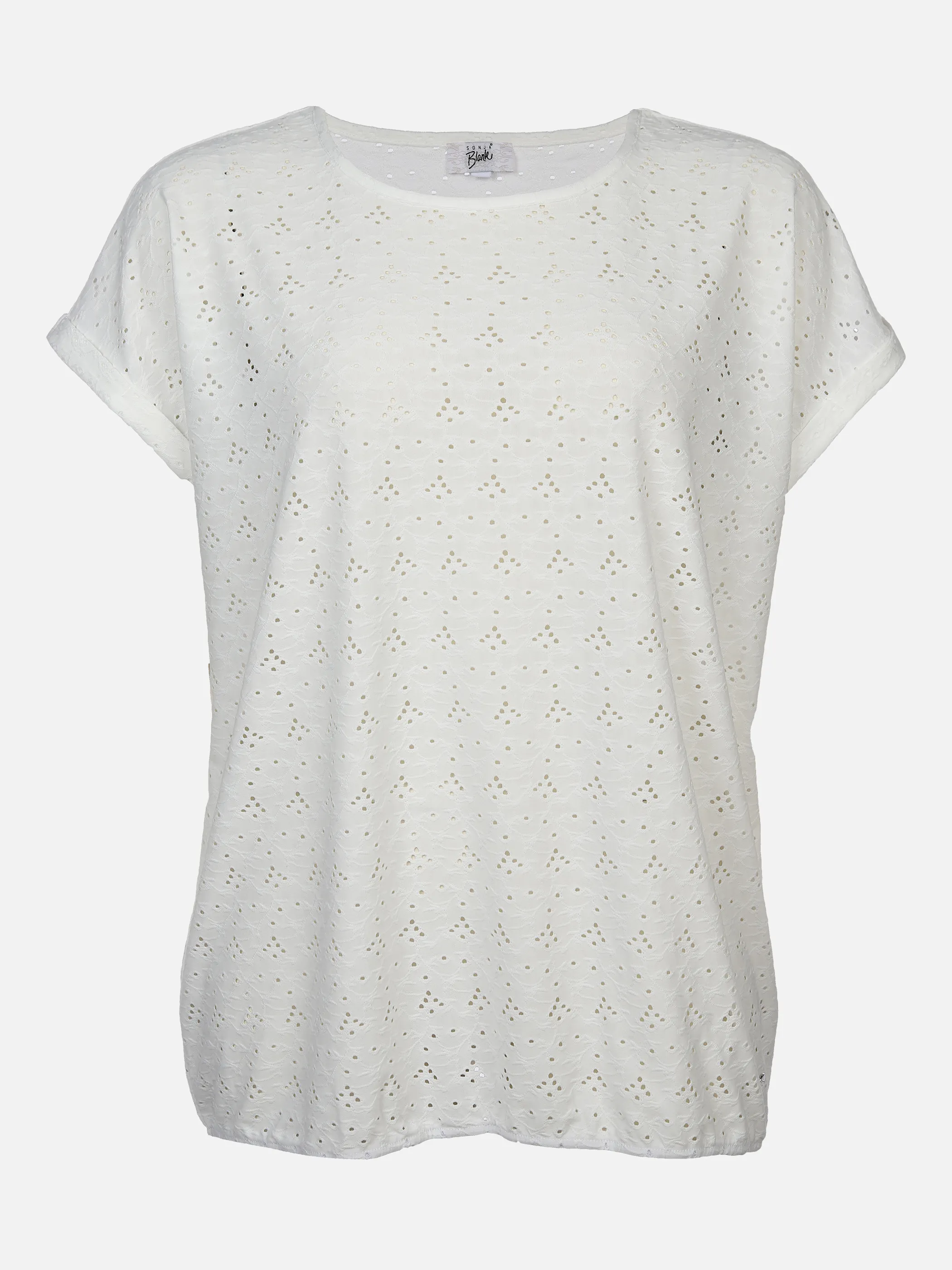 Sonja Blank Da-gr.Gr.Jacquardshirt 1/2 Arm Weiß 877576 OFFWHITE 1