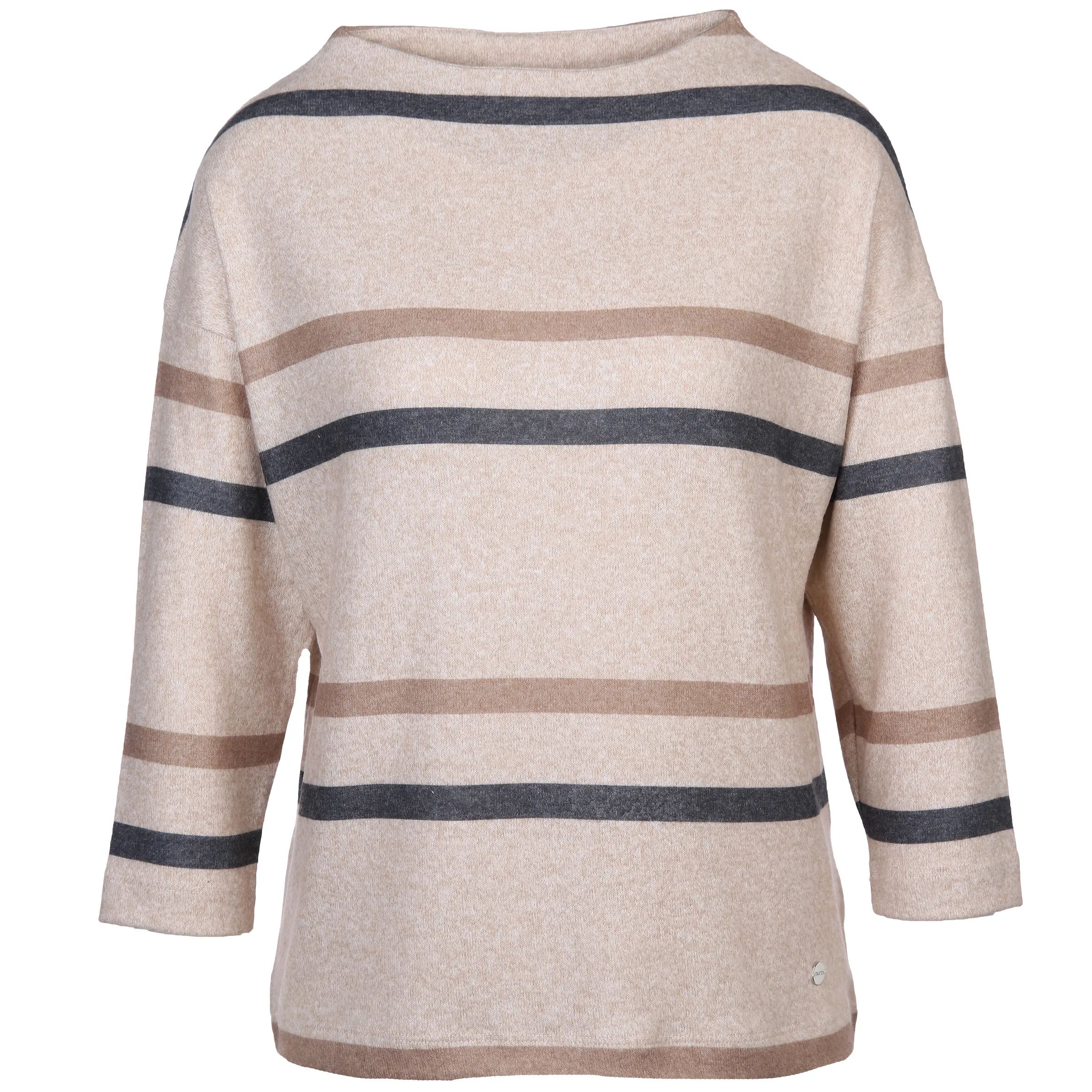Sure Da- Flauschshirt m. Streifendr Beige 886184 BEERE MEL 1 Sure Da- Flauschshirt m. Streifendr Beige 886184 BEERE MEL 1
