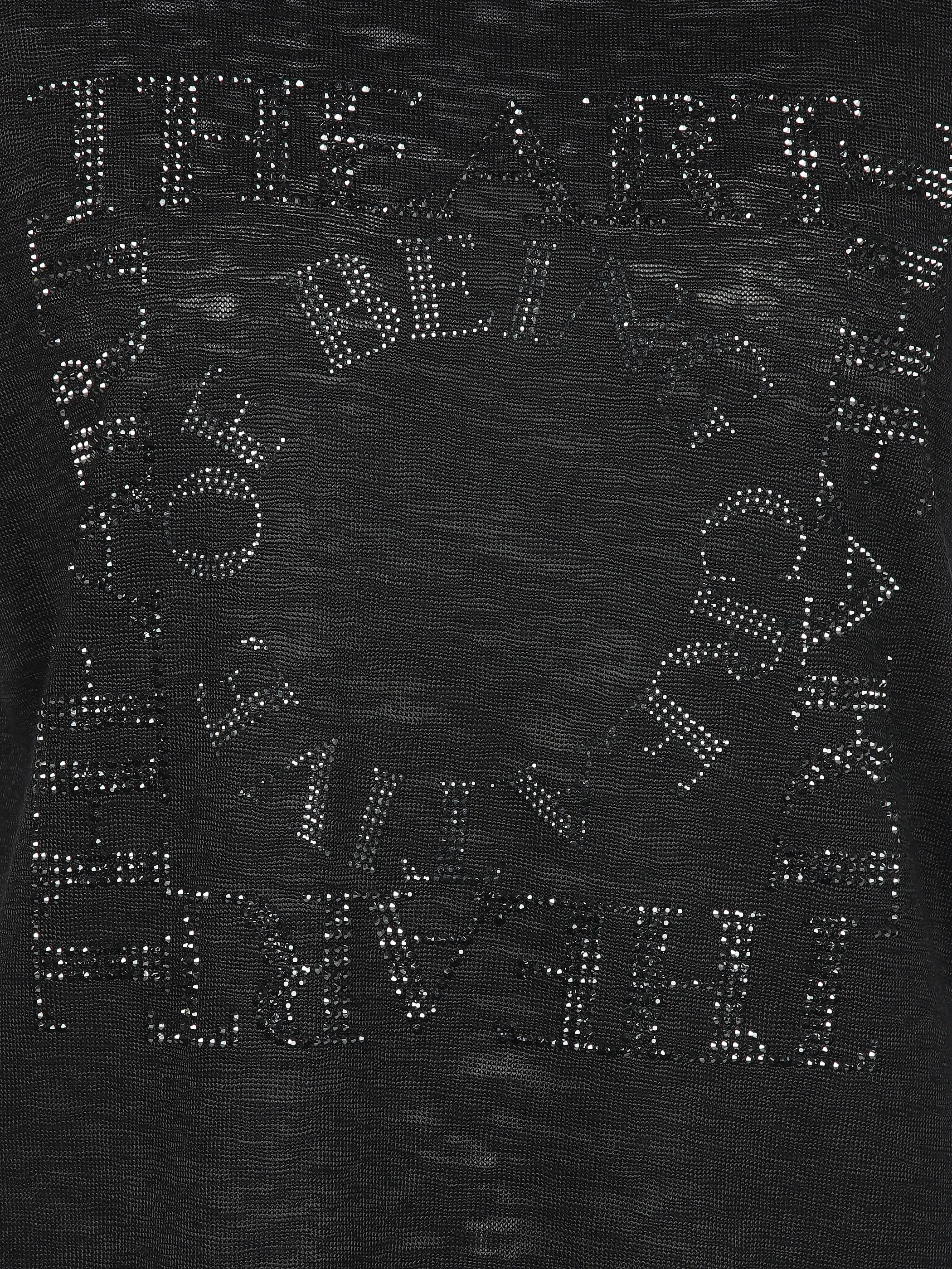 Lisa Tossa Da-Shirt m. Strassapplikation Schwarz 908158 SW 3 Lisa Tossa Da-Shirt m. Strassapplikation Schwarz 908158 SW 3