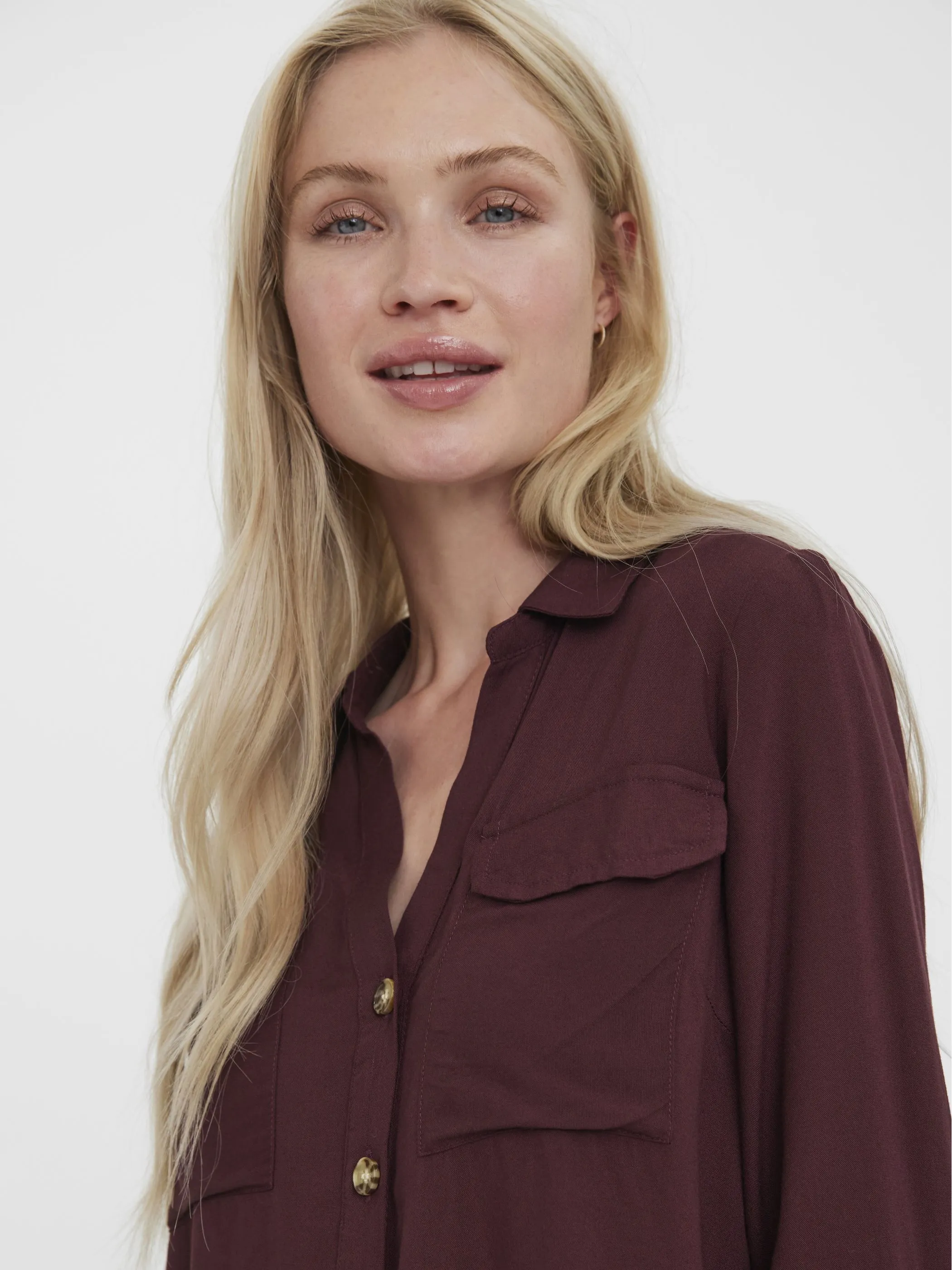 Vero Moda 10275283 VMBUMPY L/S SHIRT NEW Rot 866195 186320 3