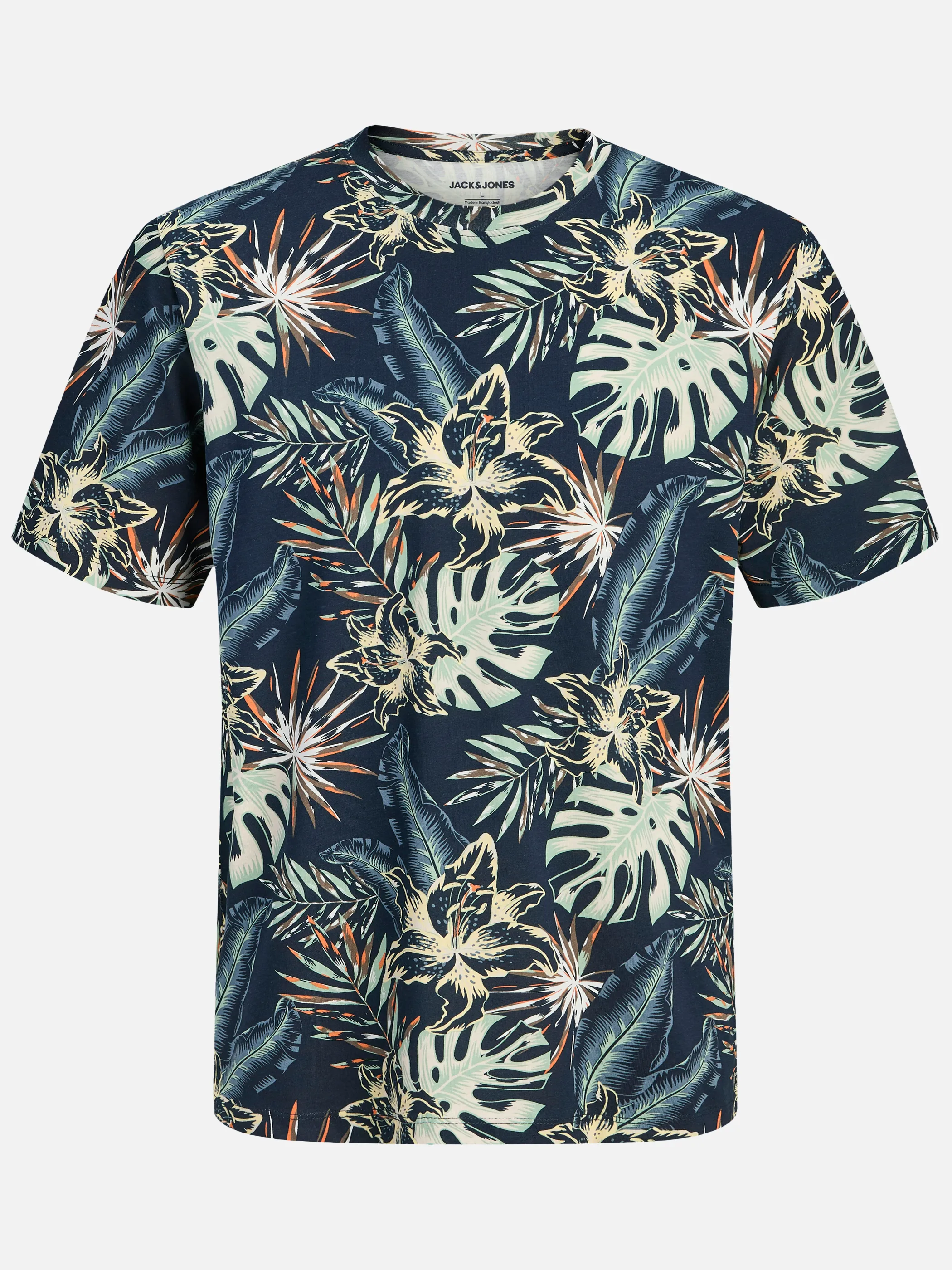 Jack&Jones Junior 12289895 JJHONOLULU AOP TEE SS CREW NECK JNR Blau 920177 175876 1