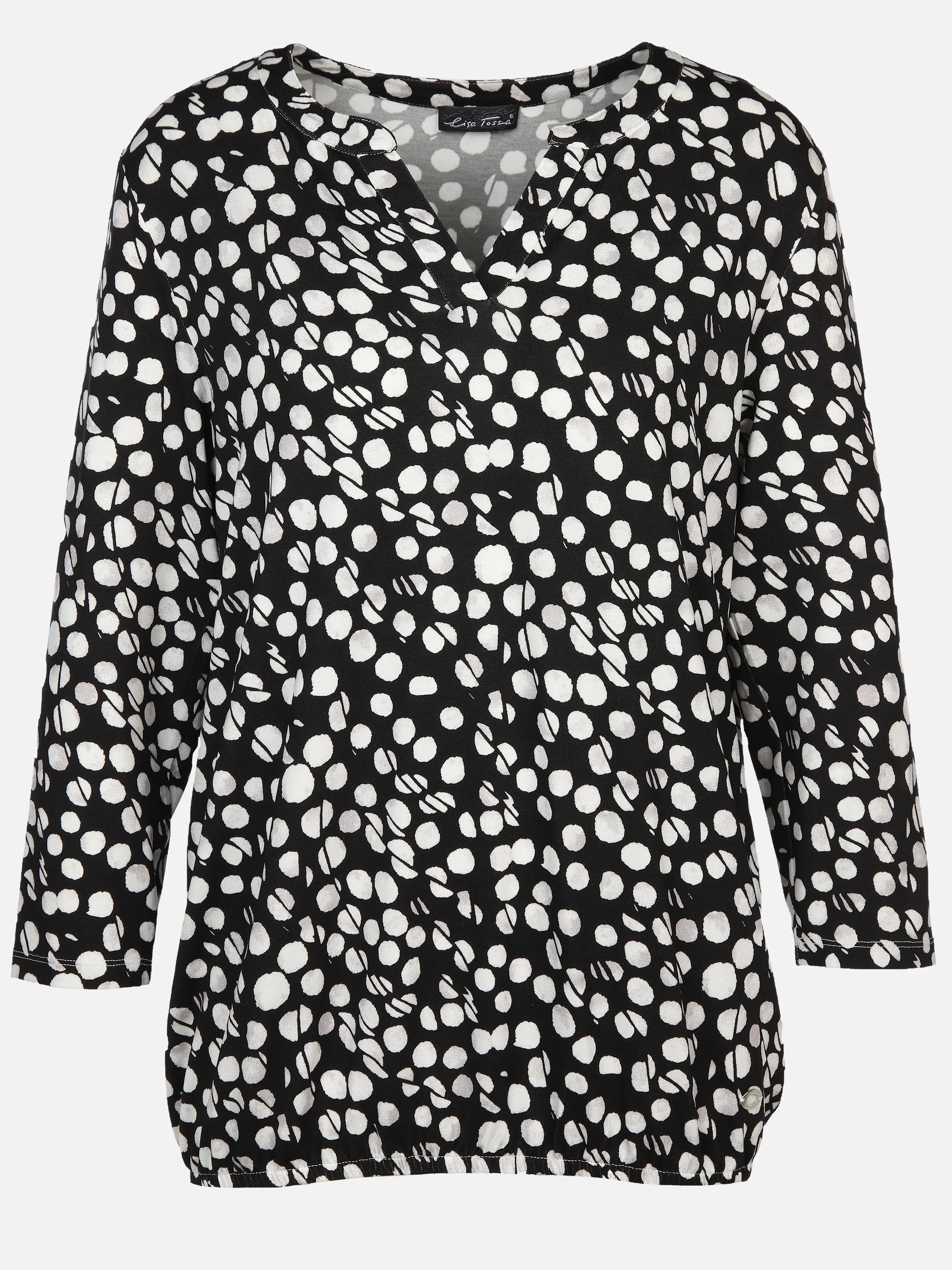 Lisa Tossa Da. Print-Shirt m. 3/4 Arm Schwarz 901360 TUPFEN 1 Lisa Tossa Da. Print-Shirt m. 3/4 Arm Schwarz 901360 TUPFEN 1