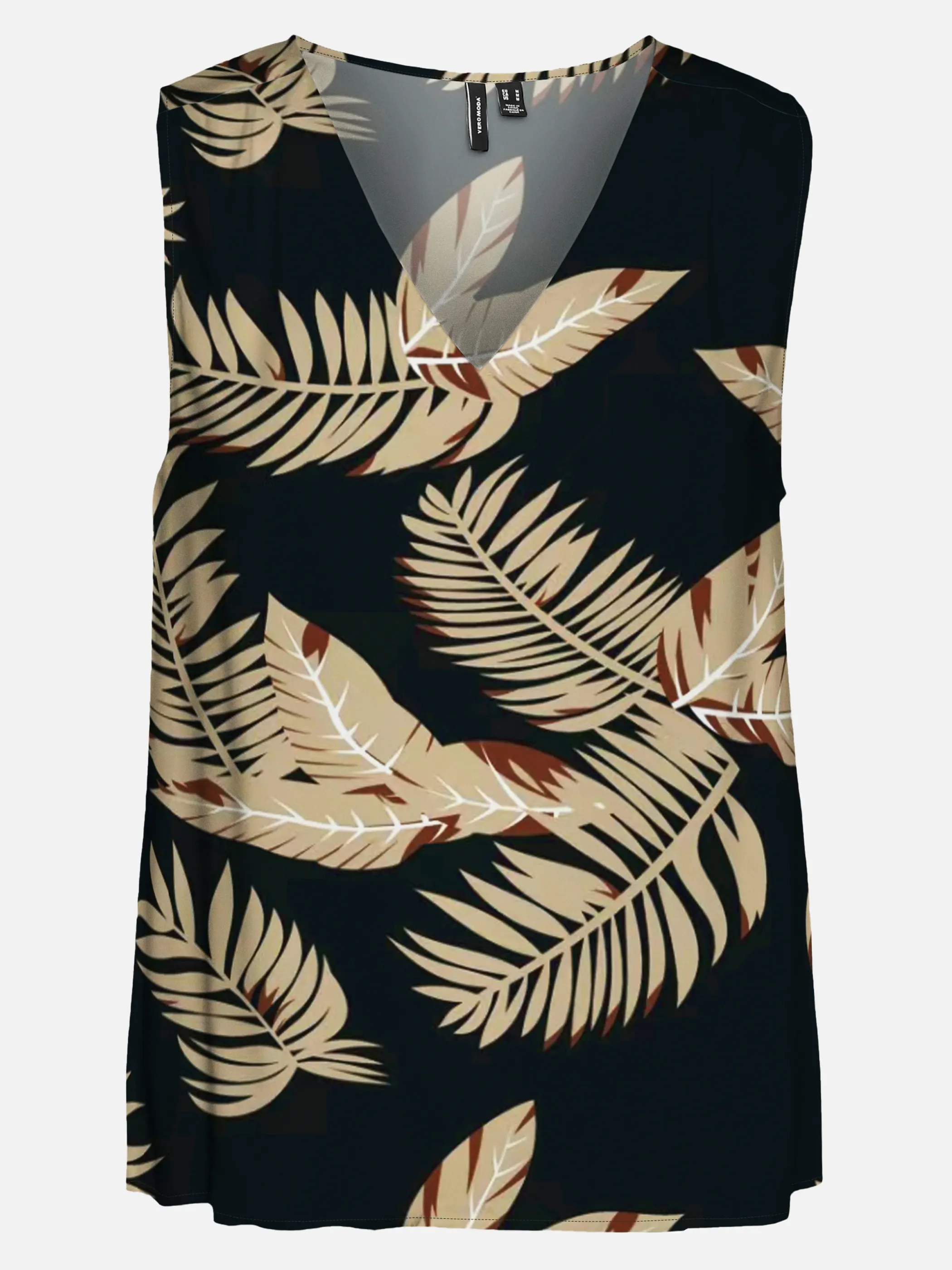 Vero Moda 10301759 VMEASY JOY S/L V-NECK Schwarz 894438 177868041 1
