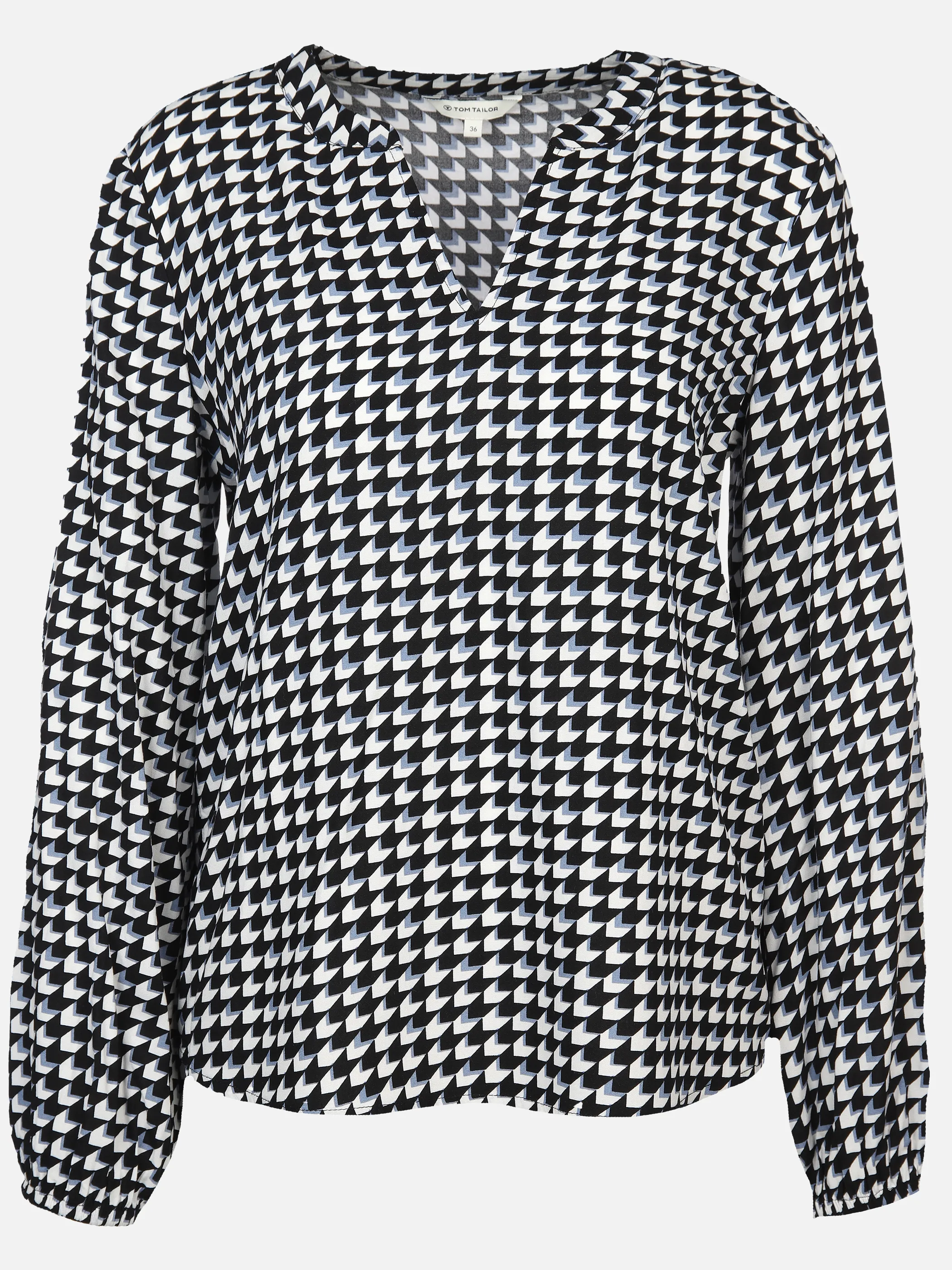 Tom Tailor 1043866 modern blouse with collar Schwarz 903043 36888 1