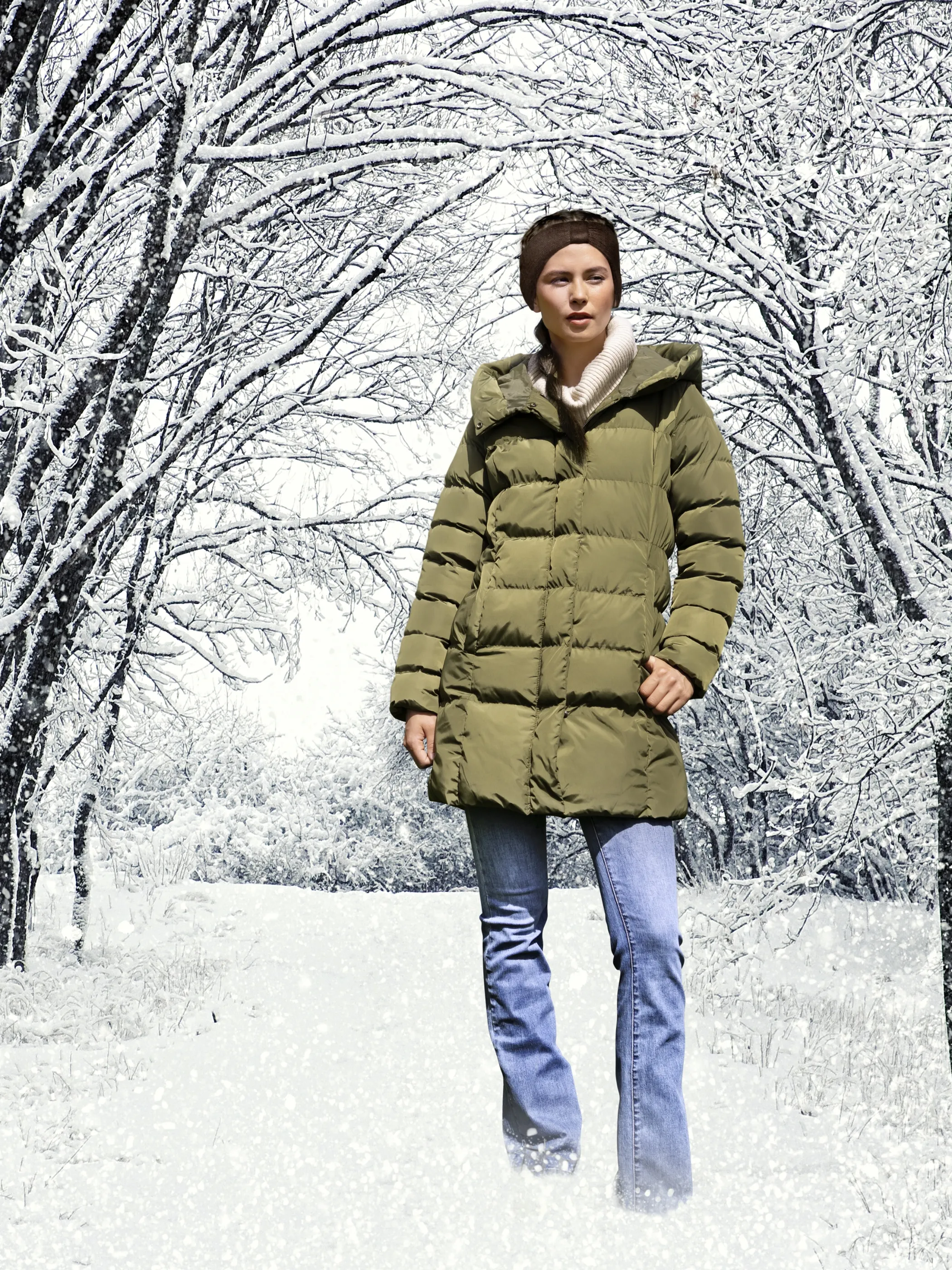 Only 15304782 ONLLINA PUFFER COAT C Grün 881713 229635