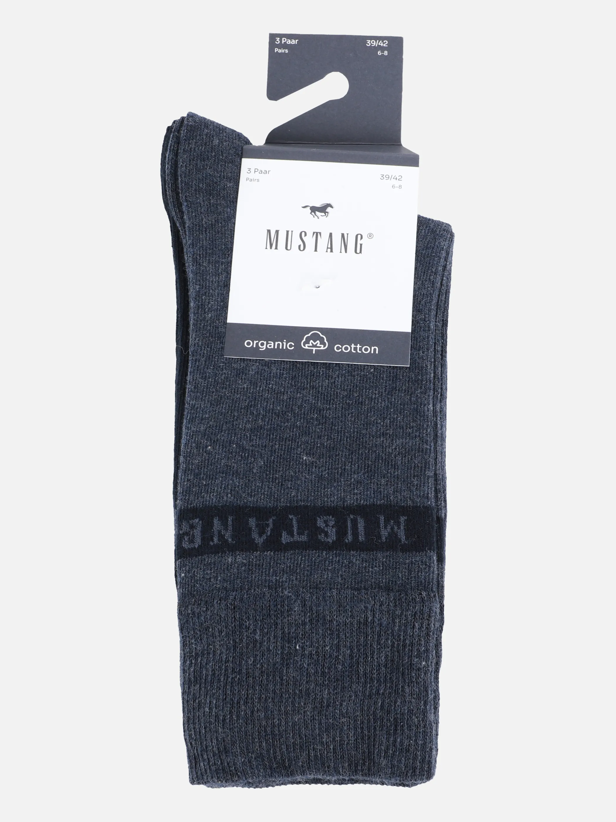 Mustang MU31039 He-Socken 3er organic Blau 861711 5703 3 Mustang MU31039 He-Socken 3er organic Blau 861711 5703 3