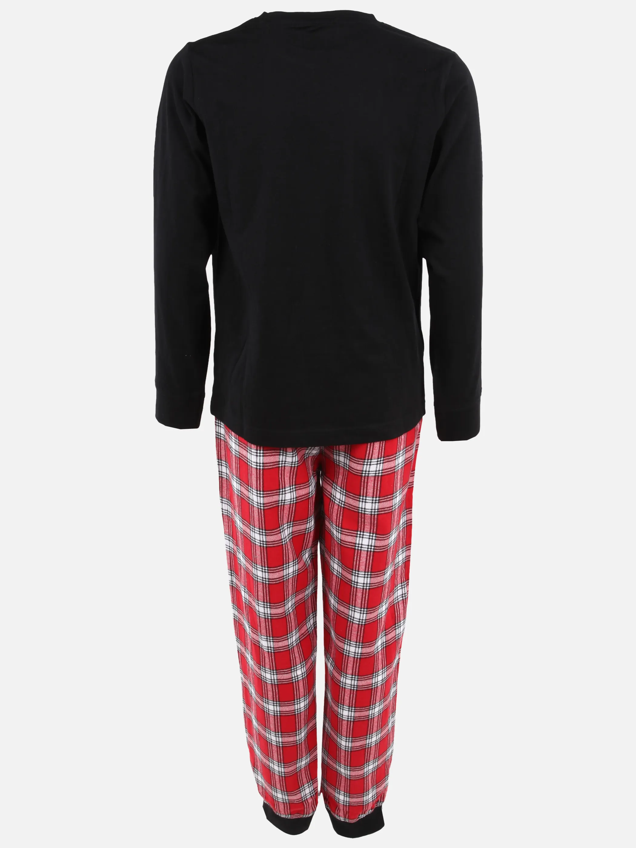 One Way Teener Girls Pyjama Flanell Karo Schwarz 930106 SCHWARZ 2