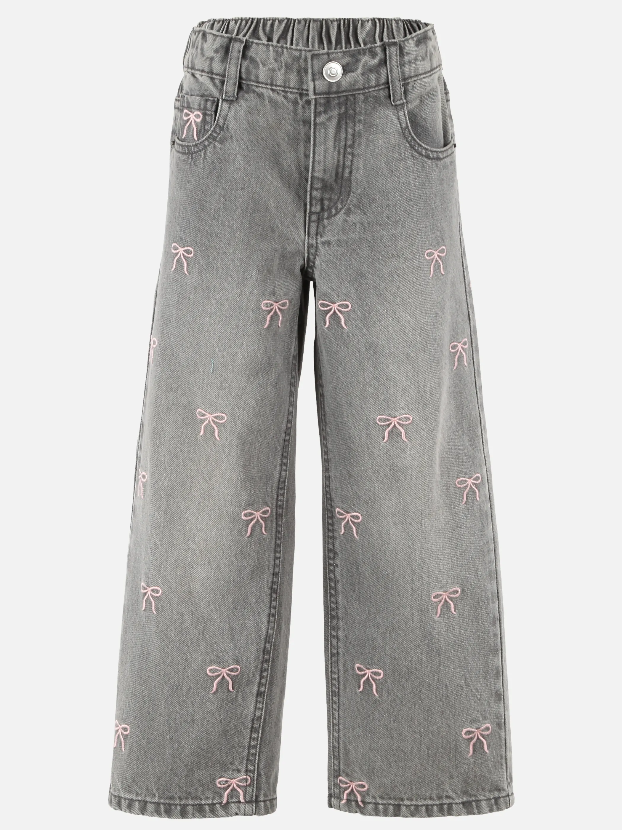 One Way KM Jeans mit Schleifen Stickerrei Grau 929719 GRAU 1