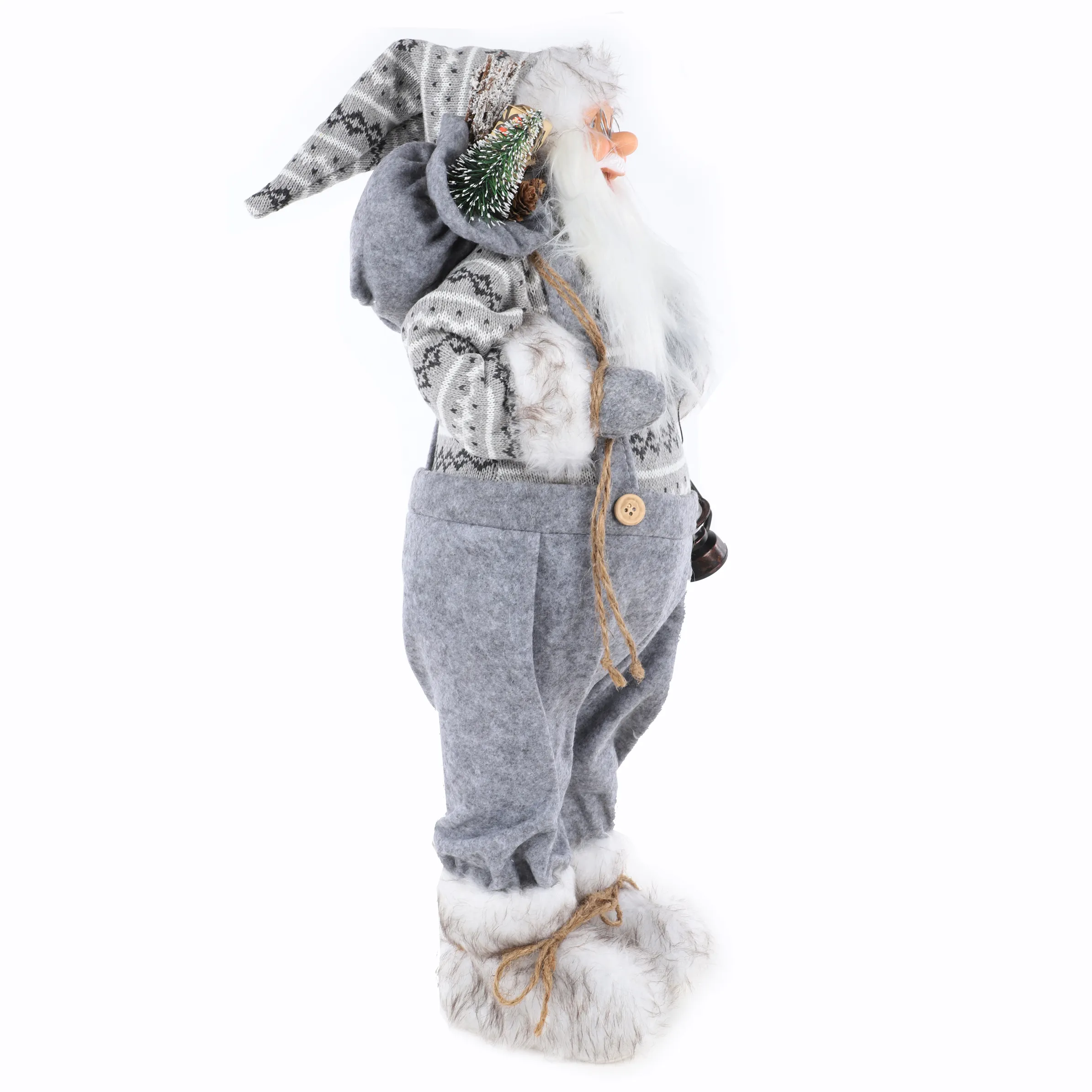 Weihnachten Weihnachtsmann stehend 60cm Sa Grau 884044 GRAU/WEIß 2