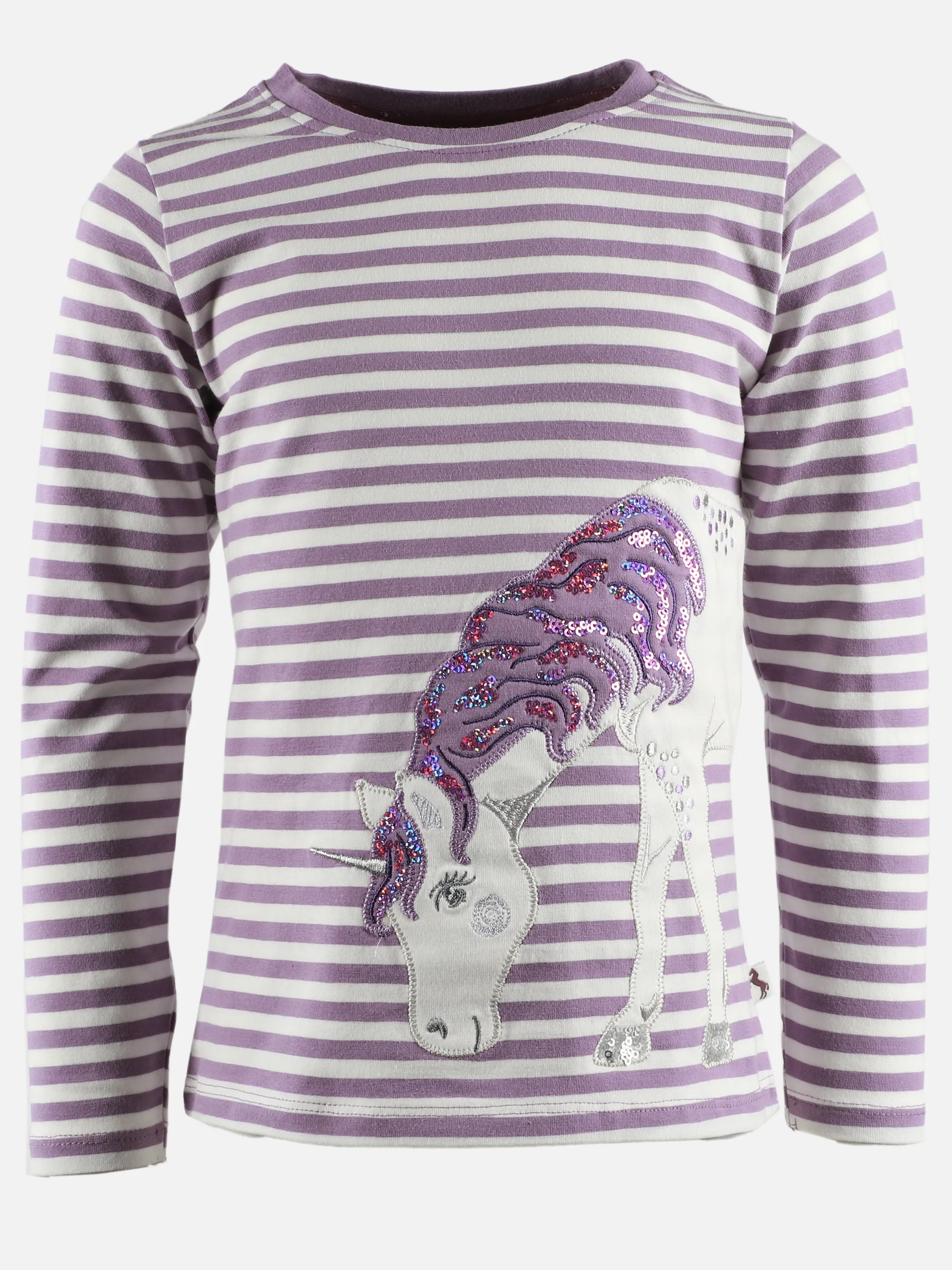 One Way KM Longsleeve stripes mit Pferde Print Lila 913469 LILA 1