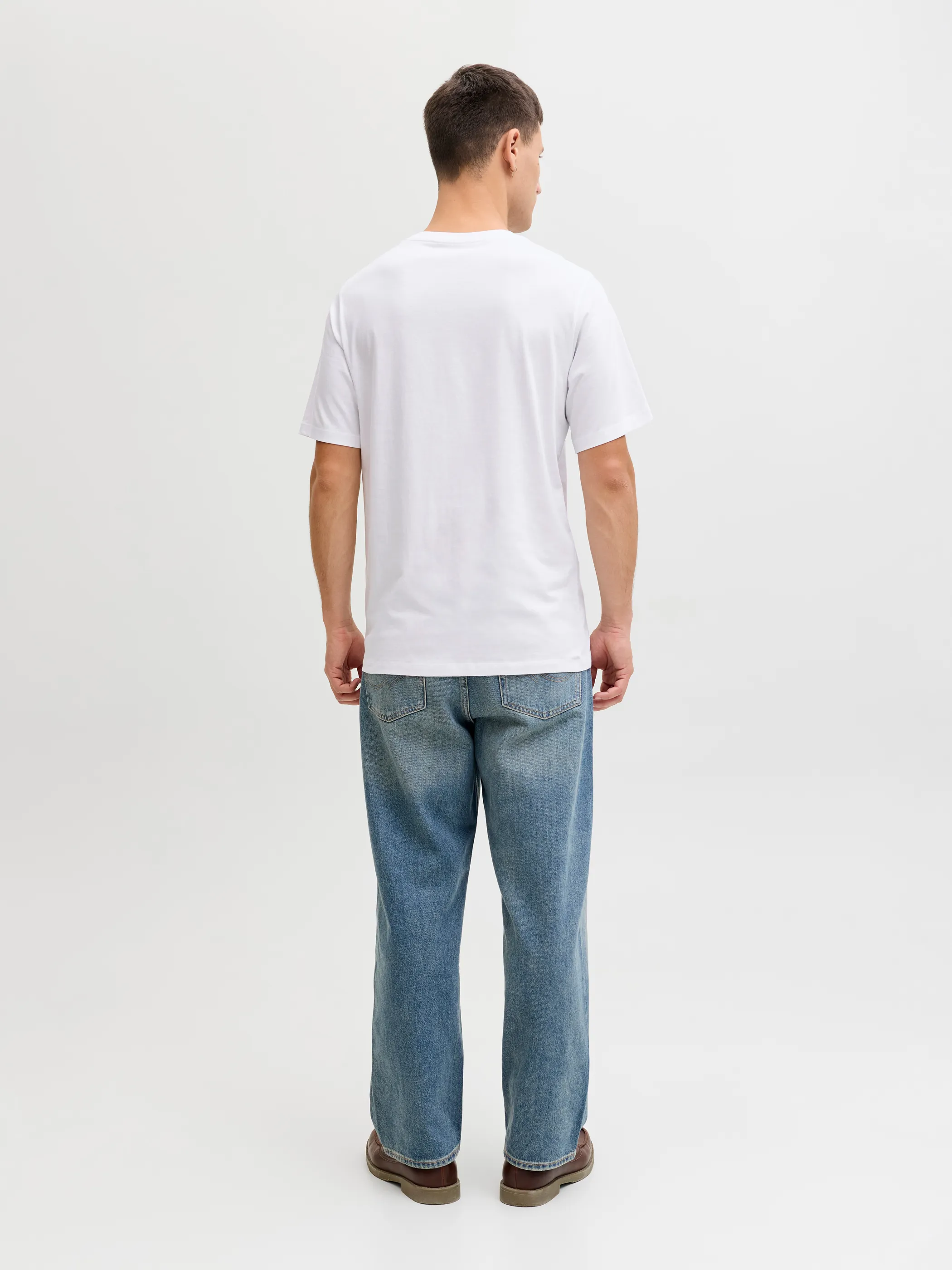 Jack Jones 12288536 JJEJEFF LOGO TEE SS S Weiß 922266 178074 2