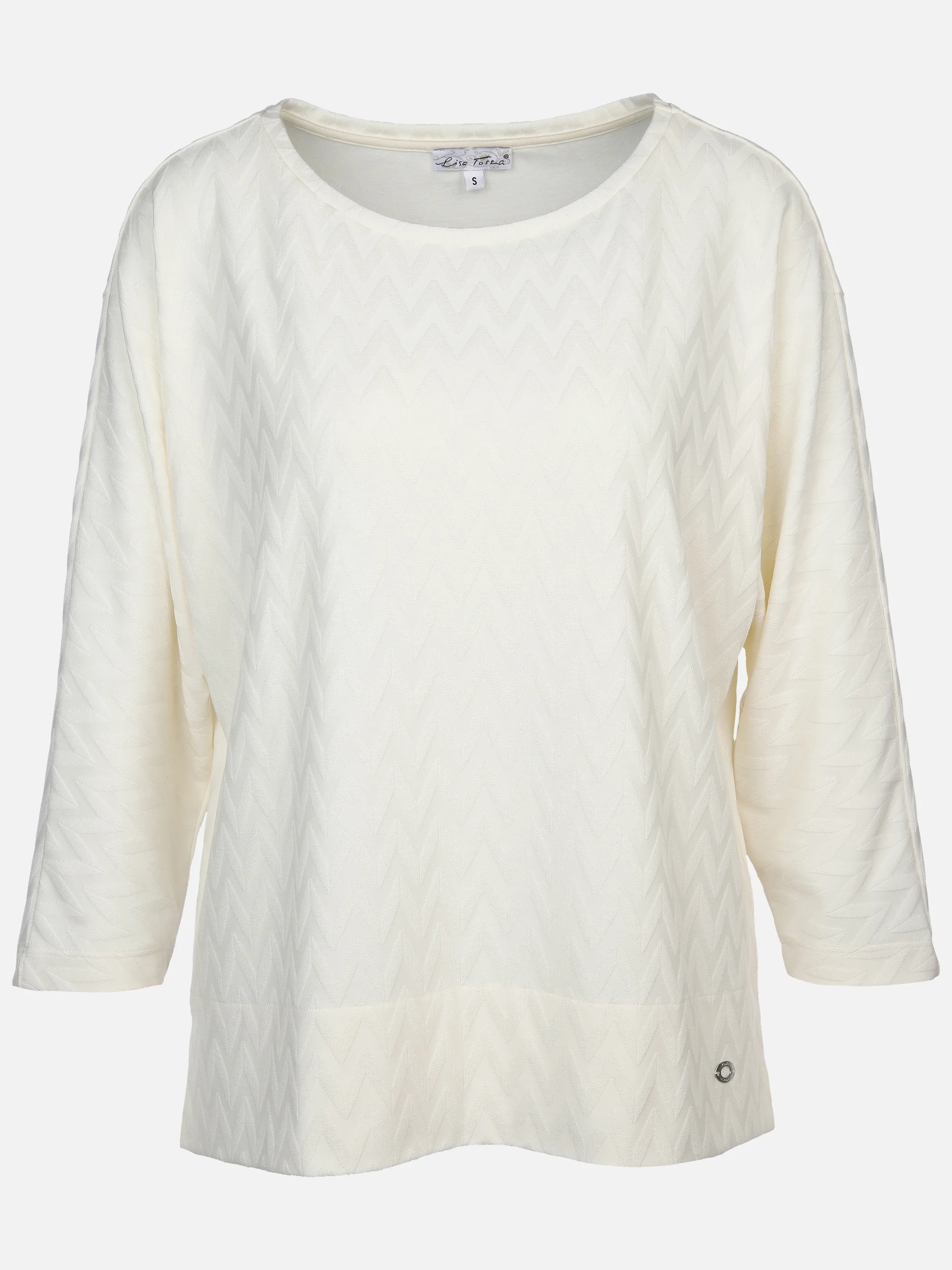 Lisa Tossa Da-Jacquard-Shirt langarm Weiß 897608 OFFWHITE 1 Lisa Tossa Da-Jacquard-Shirt langarm Weiß 897608 OFFWHITE 1